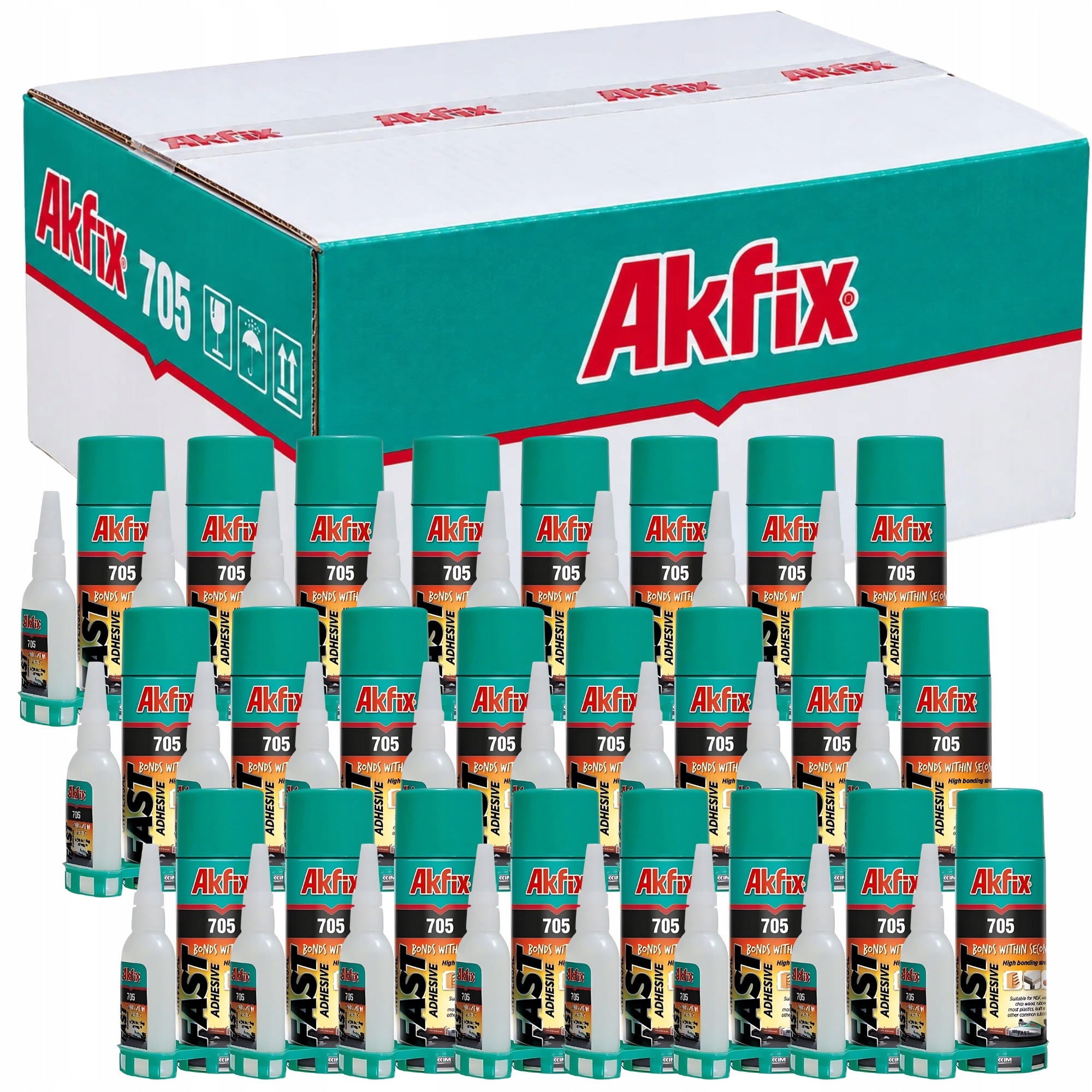 Sekundové lepidlo Husté Glue 125 g 400 ml Sekundový aktivátor Akfix 705