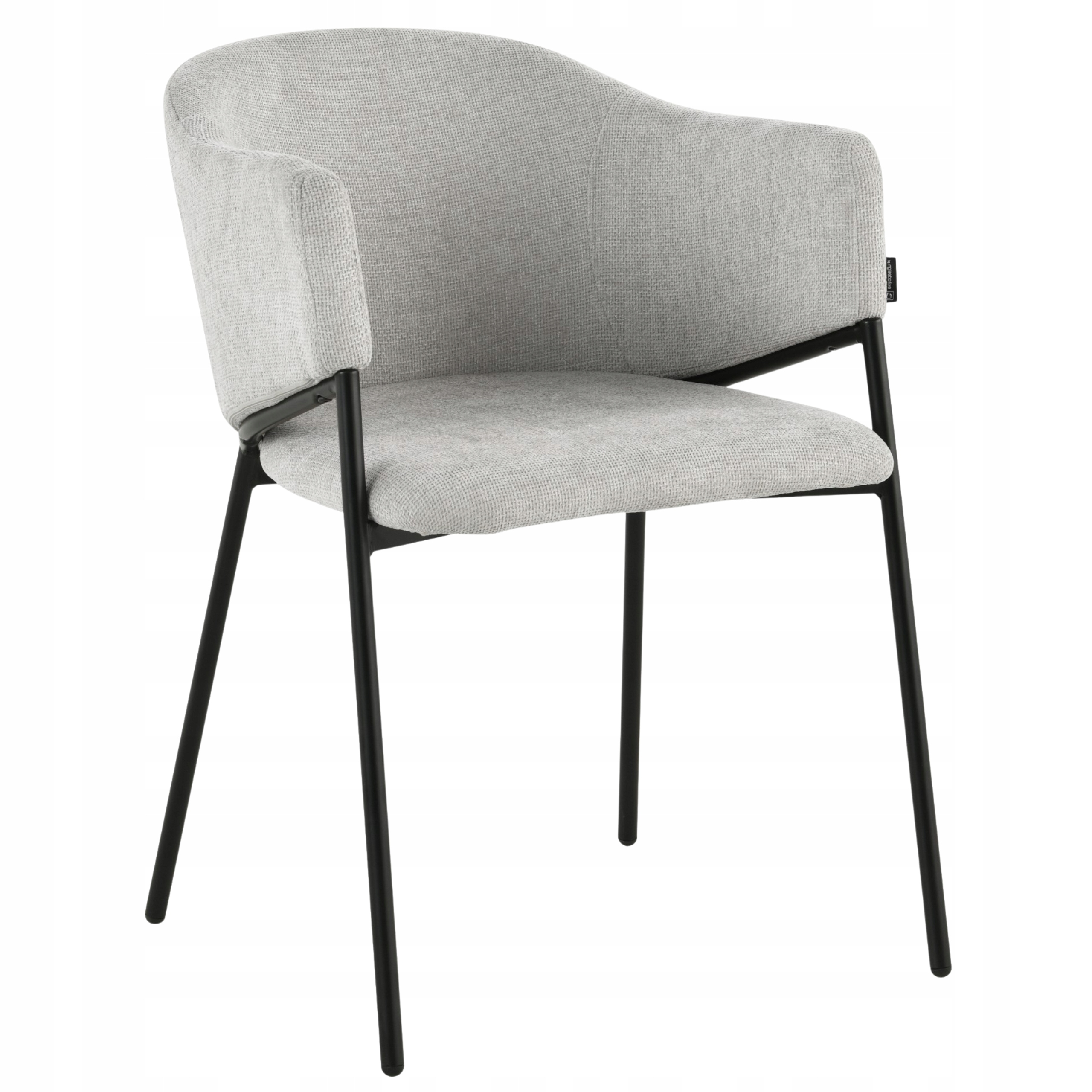 Krzesło tapicerowane szare do salonu, jadalni i kuchni nowoczesne Argos