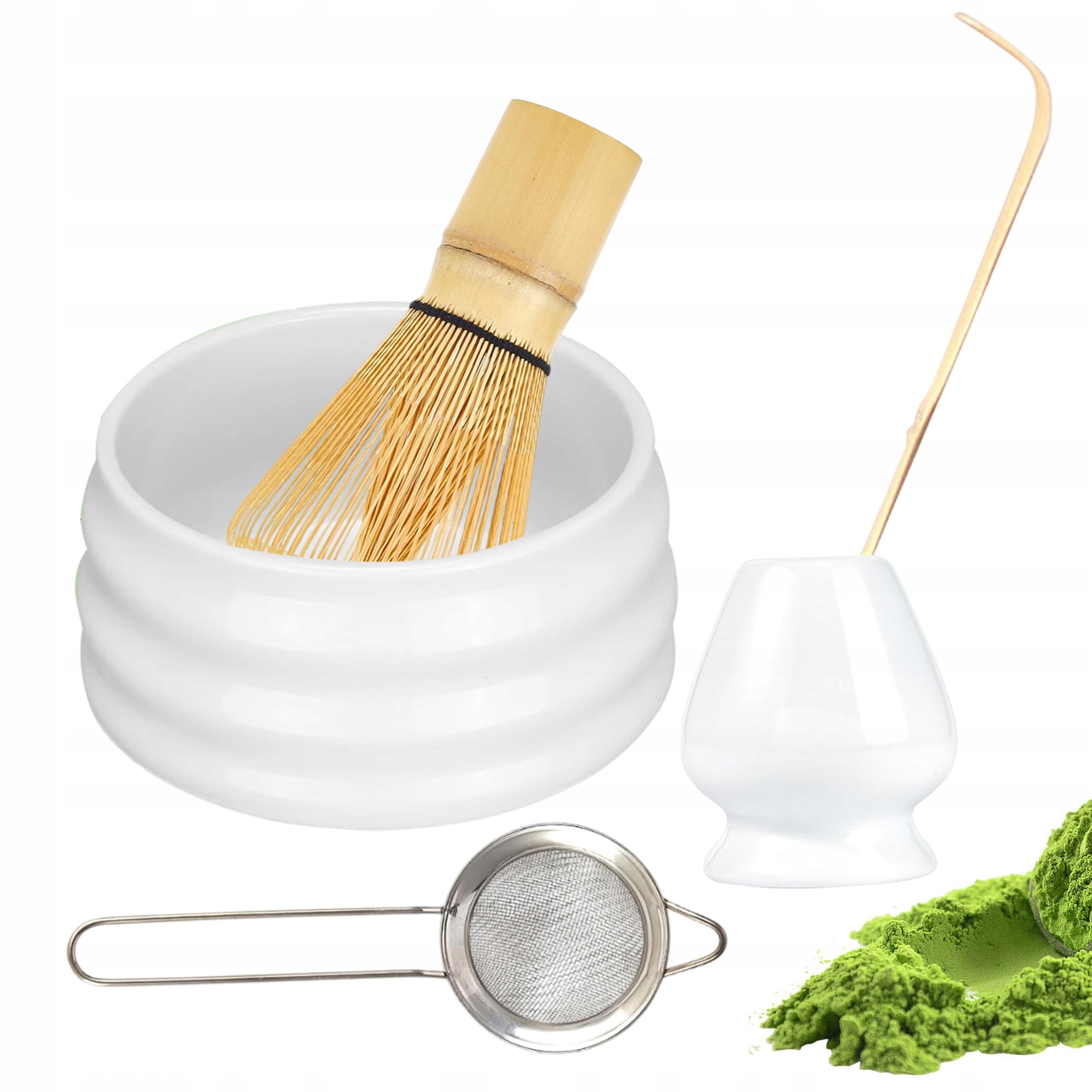 Levně Sada Na Přípravu Čaje Matcha Bambusový Chasen A Miska Set