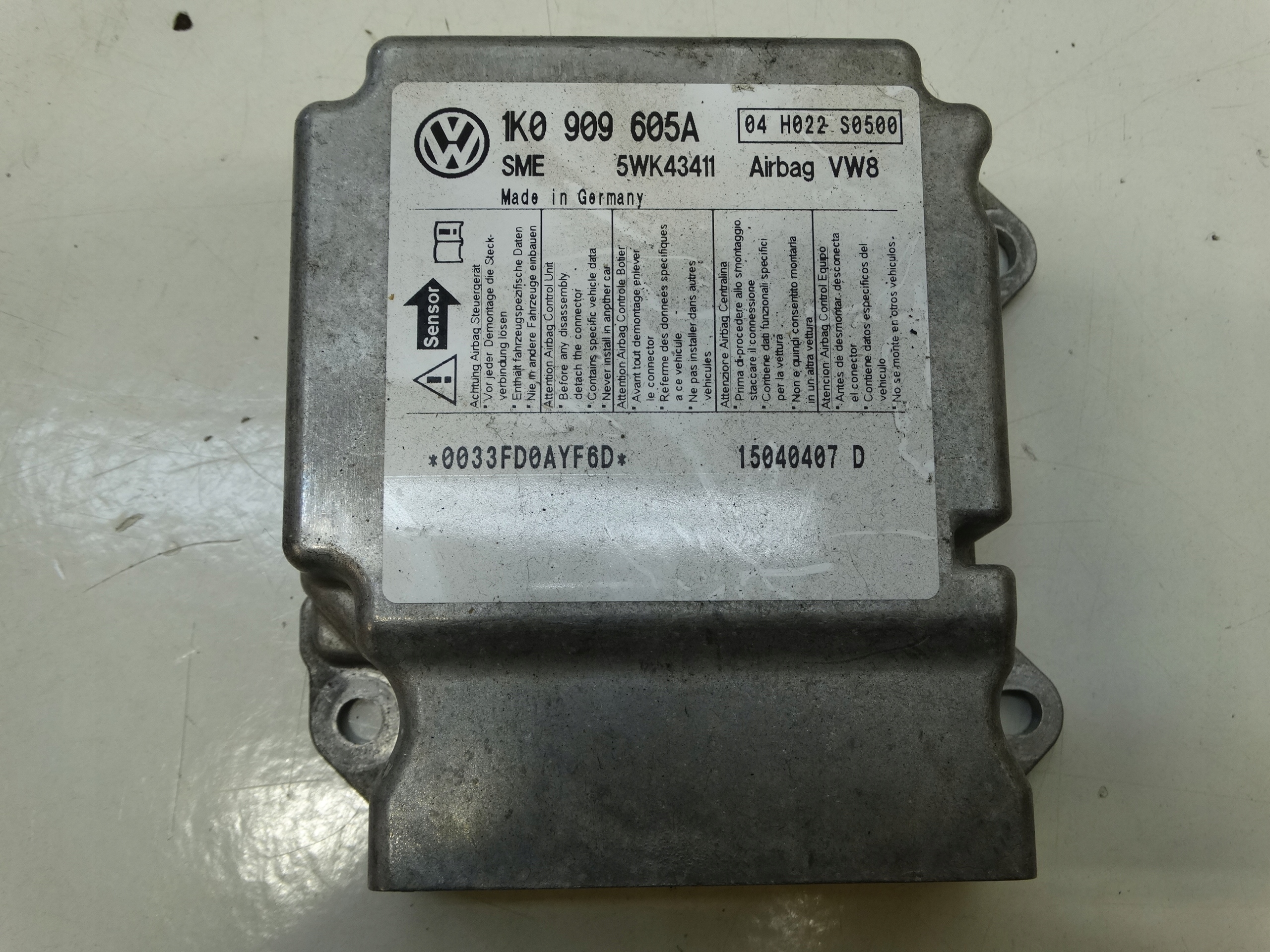 SENSOR modulo airbag airbag SEAT VW SKODA AUDI 1K0909605A