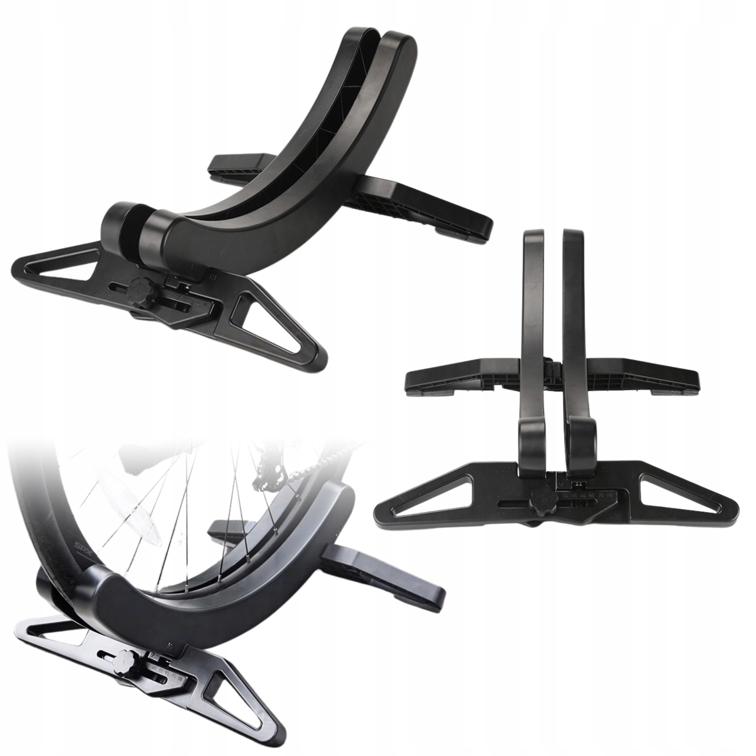 STOJAK NA ROWER PODŁOGOWY REGULOWANY ROWEROWY PARKINGOWY STABILNY 30-80MM