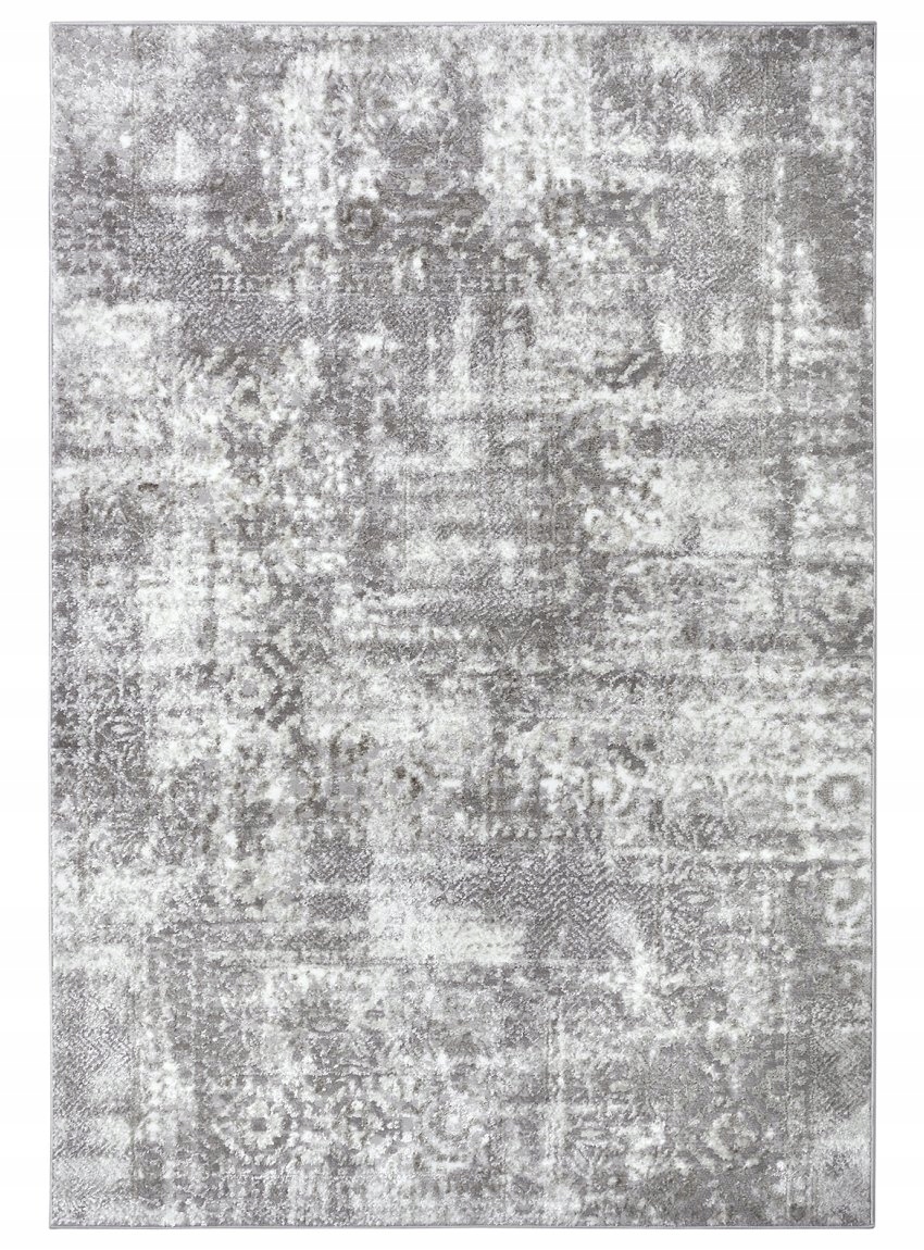 Koberec do obývacího pokoje 160 x 235 cm, měkký, plyšový, krémově béžovo-šedý