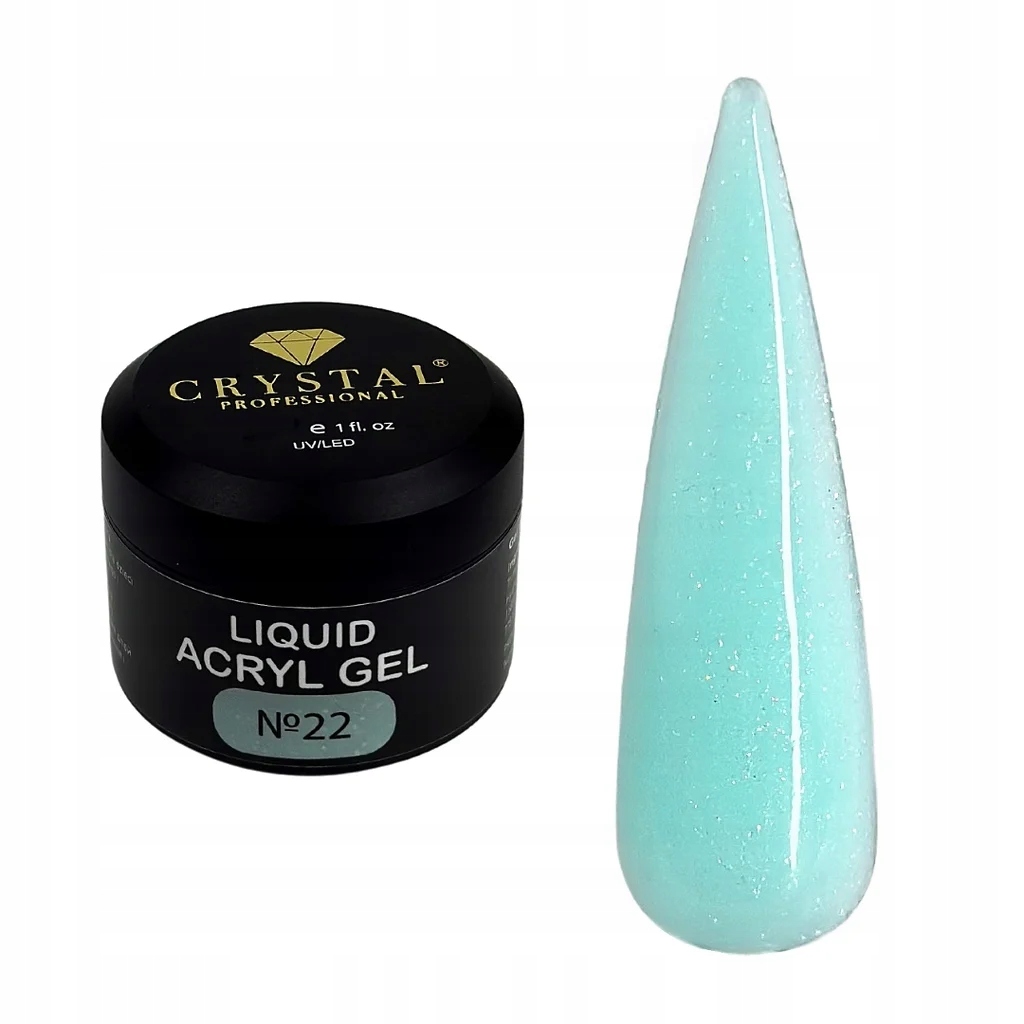 Liquid Acryl Gel #22 30 ml Crystal Professional Gel pro posílení nehtů