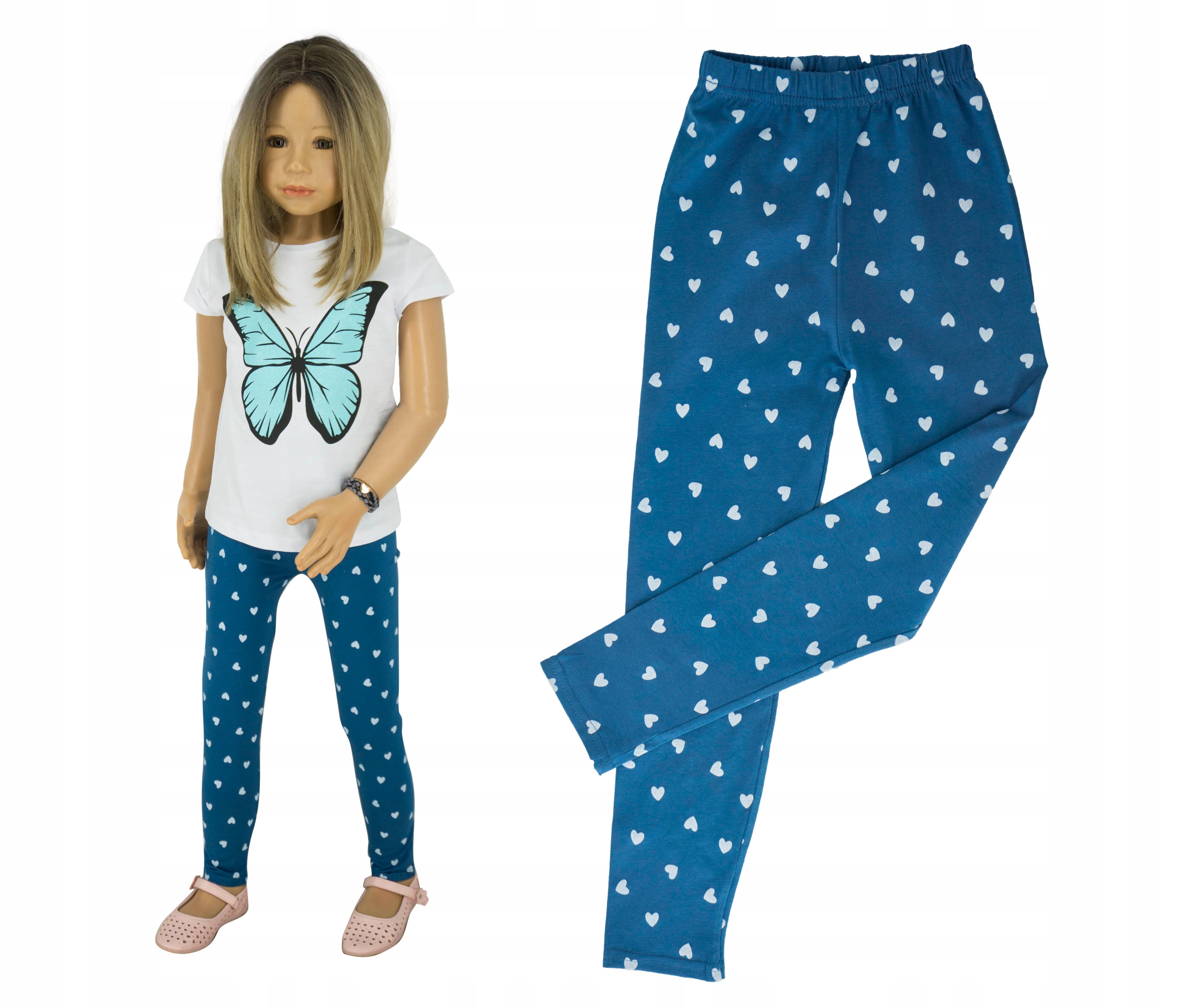 

KR217 Getry legginsy serduszka rozmiar 122/128