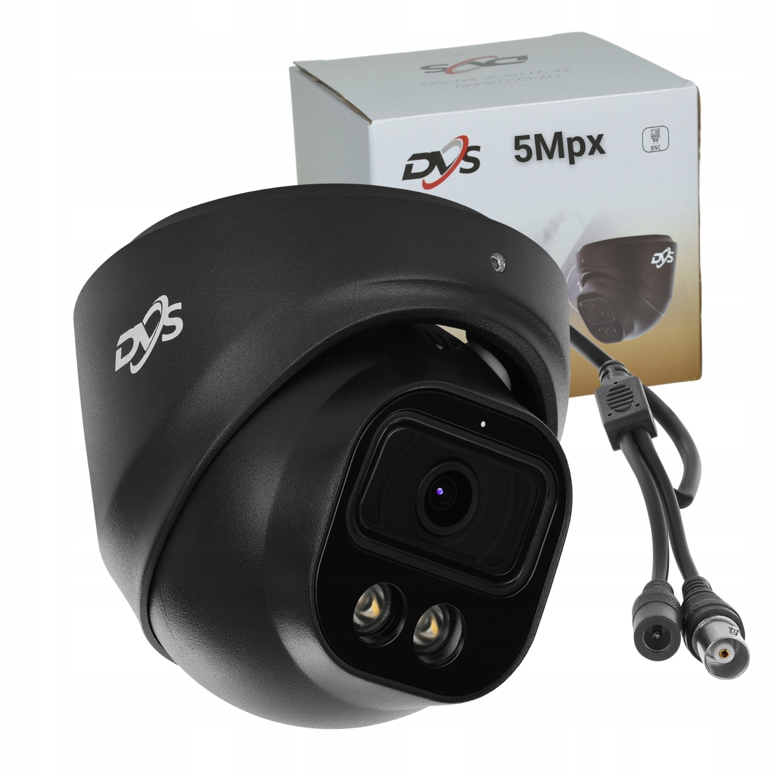 Czarna Kamera Analogowa Kopułkowa Zewnętrzna 5Mpx Dvs Do Domu