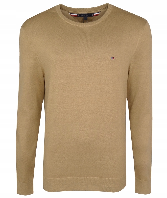 Tommy Hilfiger pánský svetr, bavlněný, béžový, XXL