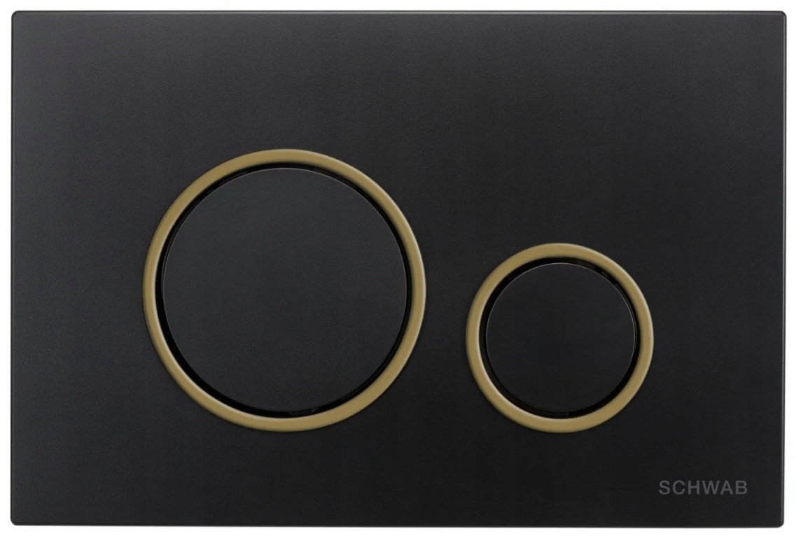 Schwab Splachovací tlačítko Vela Wc černá/zlatá P47-0235-0250
