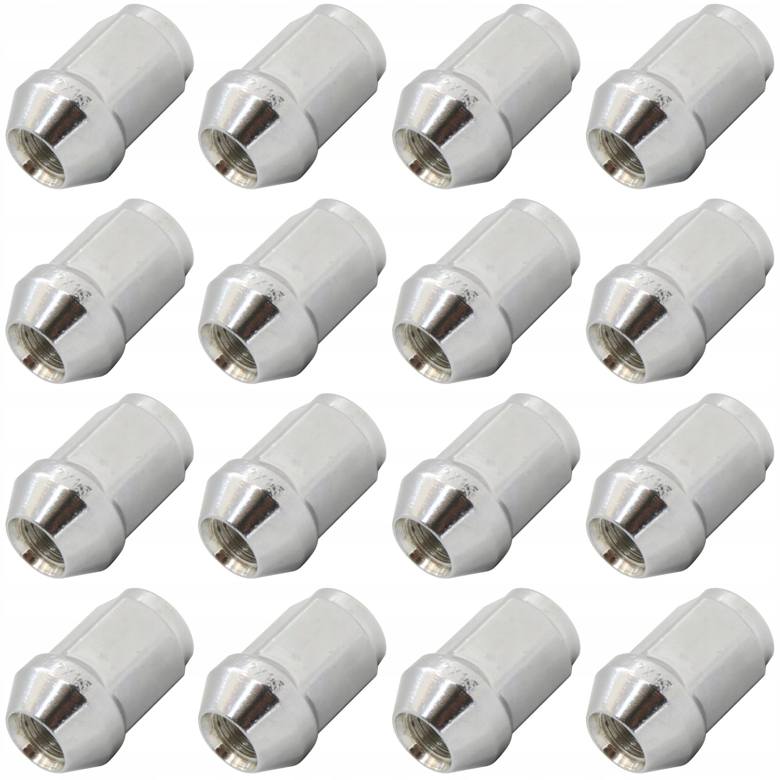 

Nakrętki 16 szt. M12x1.5 chrom klucz 19 zamknięta