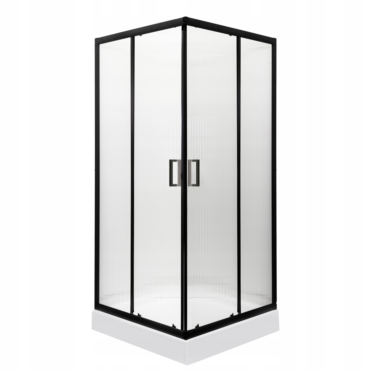 Sprchový kout s vaničkou 80 x 80 cm černá Soho Sq elegantní