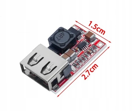 ŁADOWARKA ZASILACZ PRZETWORNICA 6-19V---> 5V 2A Z GNIAZDEM USB Kod producenta X12941