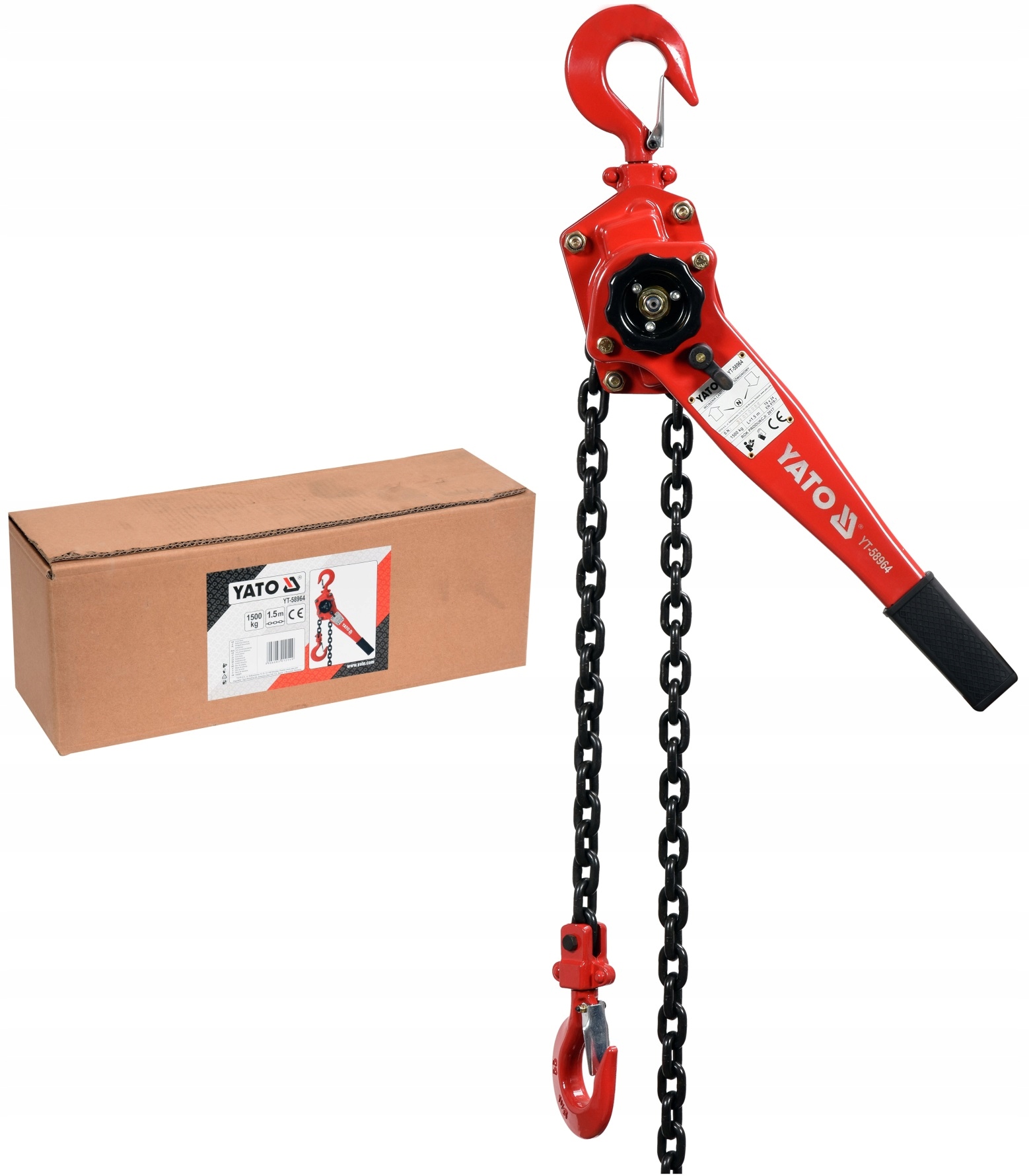 YATO лебедка цепная лебедка 1500 кг 1,5 т
