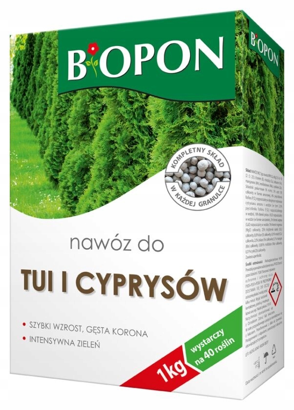 

Nawóz do tui i cyprysów 1 kg Bopon