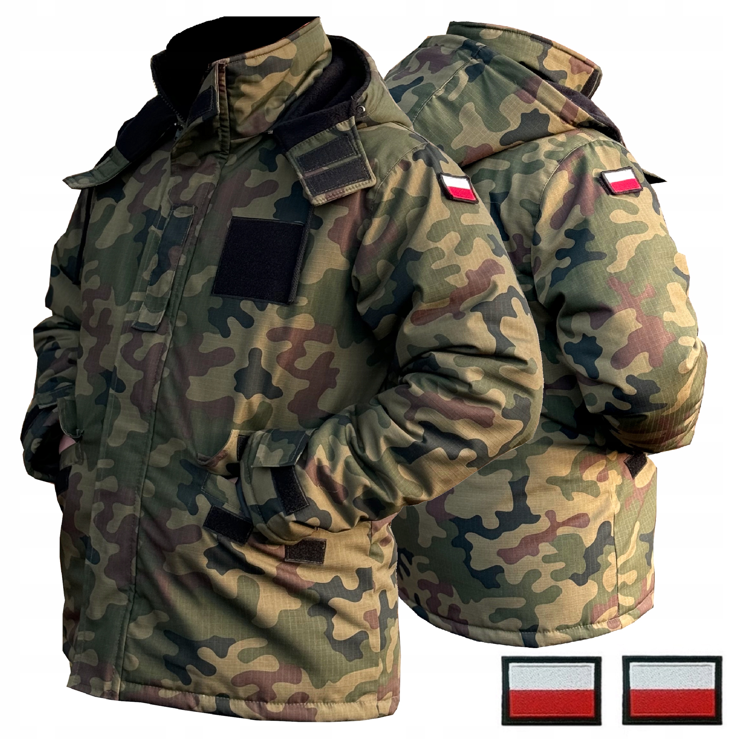 Kurtka Wojskowa Moro Wodoodporna wz93 Pl Gruba Zimowa z Kapturem Rzepy XXL