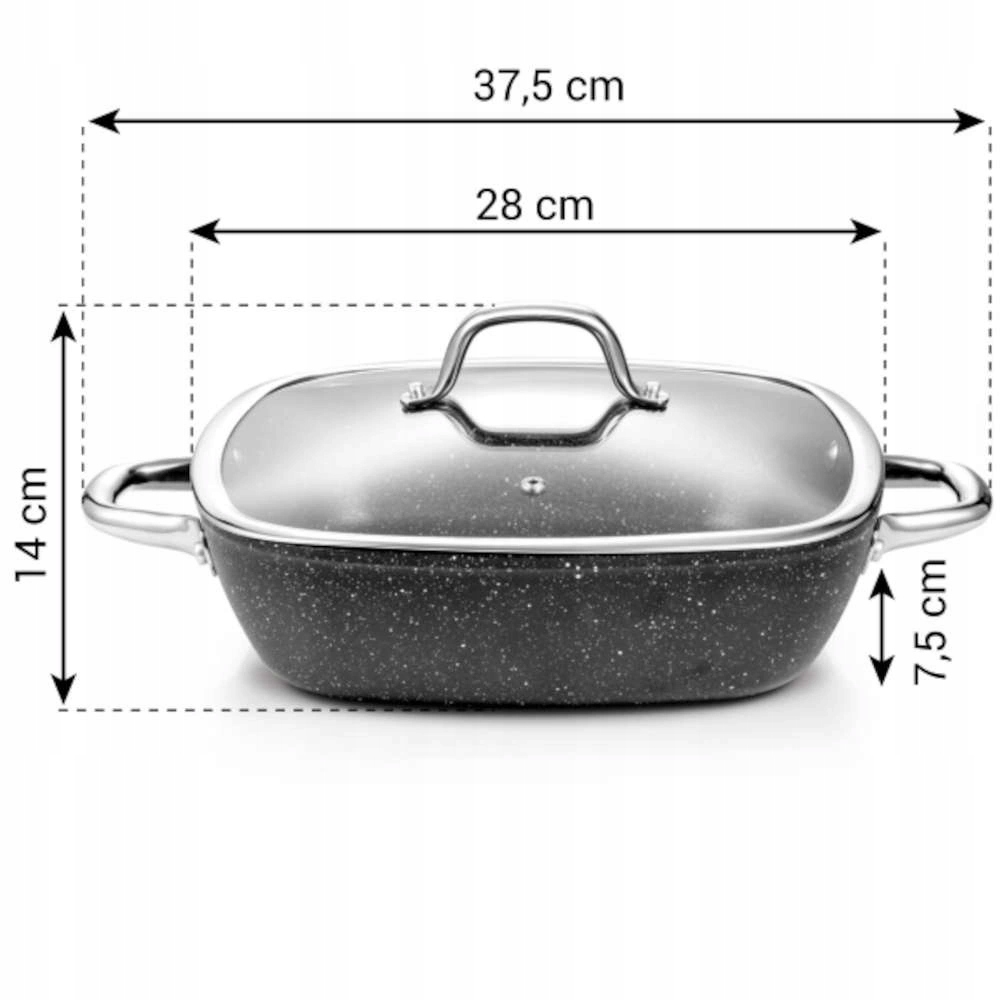 Panvica s pokrievkou 28 x 28 cm