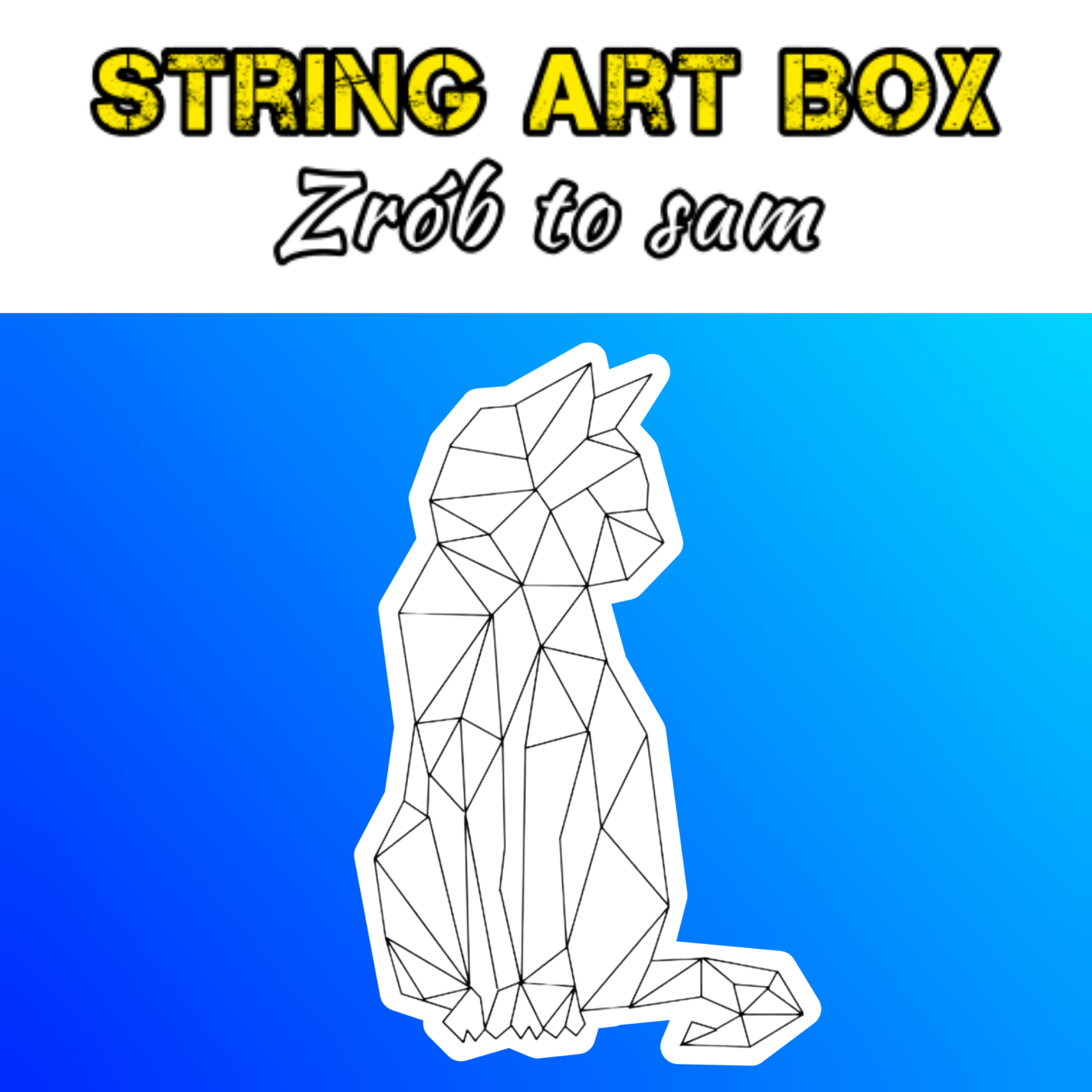 Sada String Art Diy Vznešený kocour Kontur