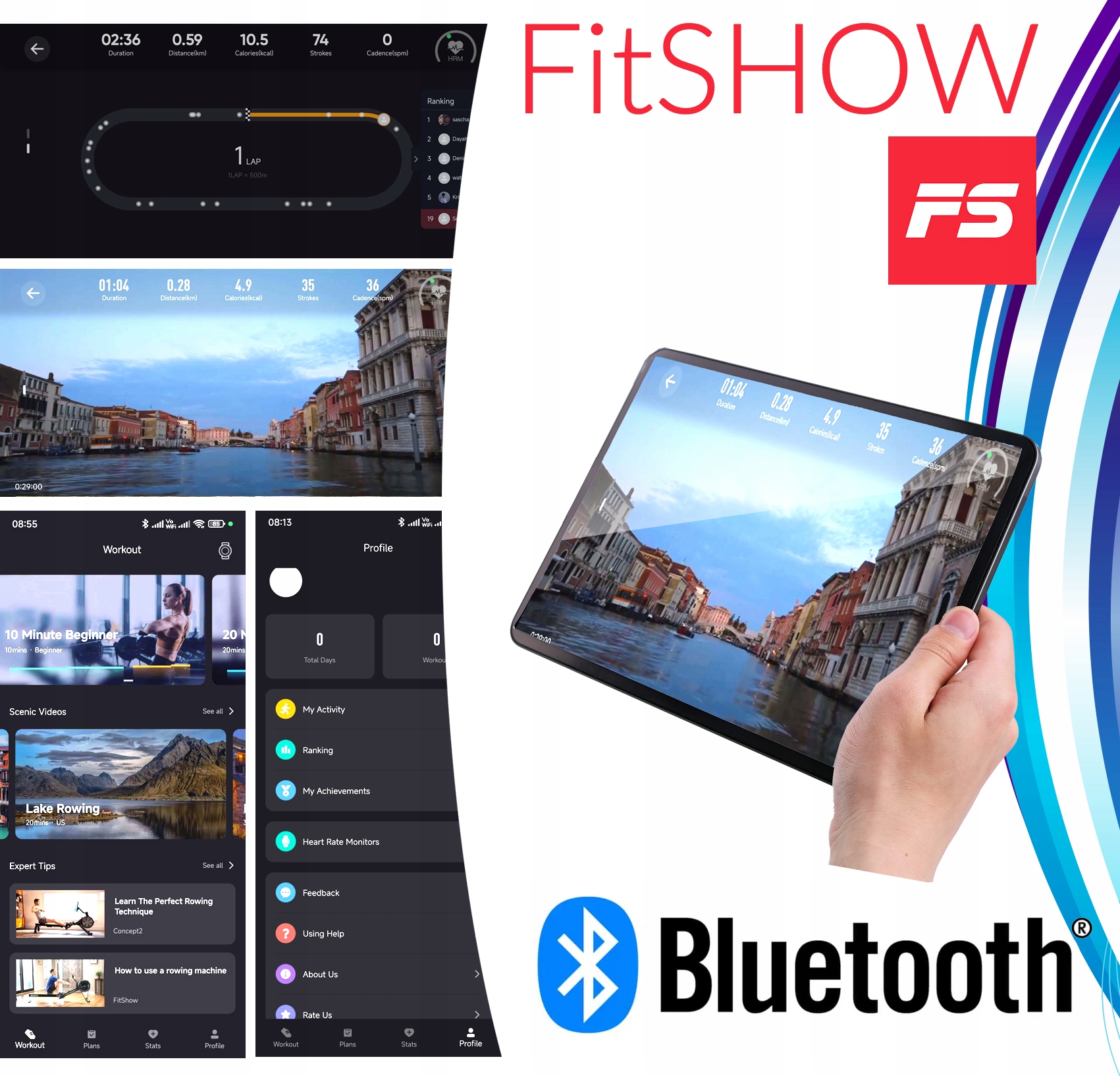 WIOŚLARZ powietrzny magnetyczny HILUX ergometr WIOŚLARSKI FITShow SKŁADANY Liczba programów treningowych 21
