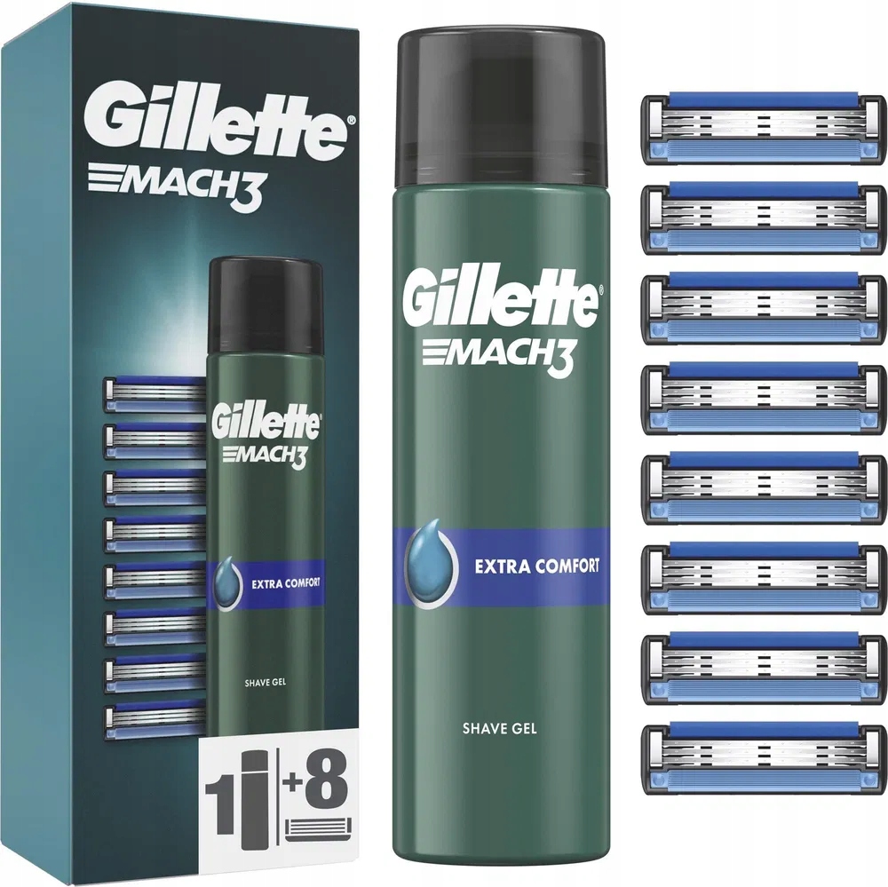 Gillette Mach3 Náhradní hlavice 8+ Extra Comfort gel 200 Ml