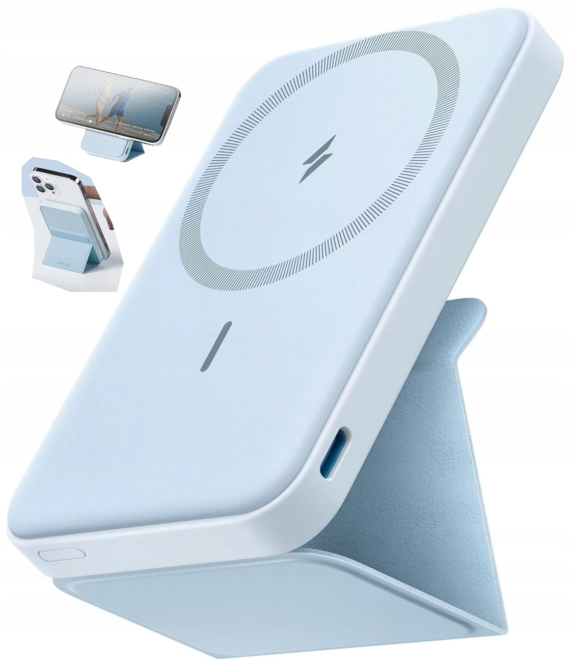 Skládací Magnetická Powerbanka Anker 622 Maggo 5000MAH Usb-c Pro Iphone A Android