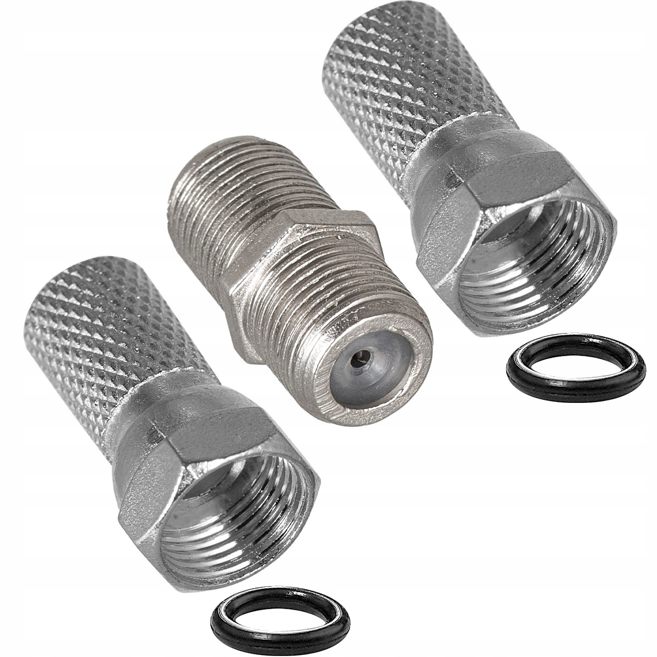 

Łącznik kabla antenowego Beczka 2x Wtyk F 6,8mm