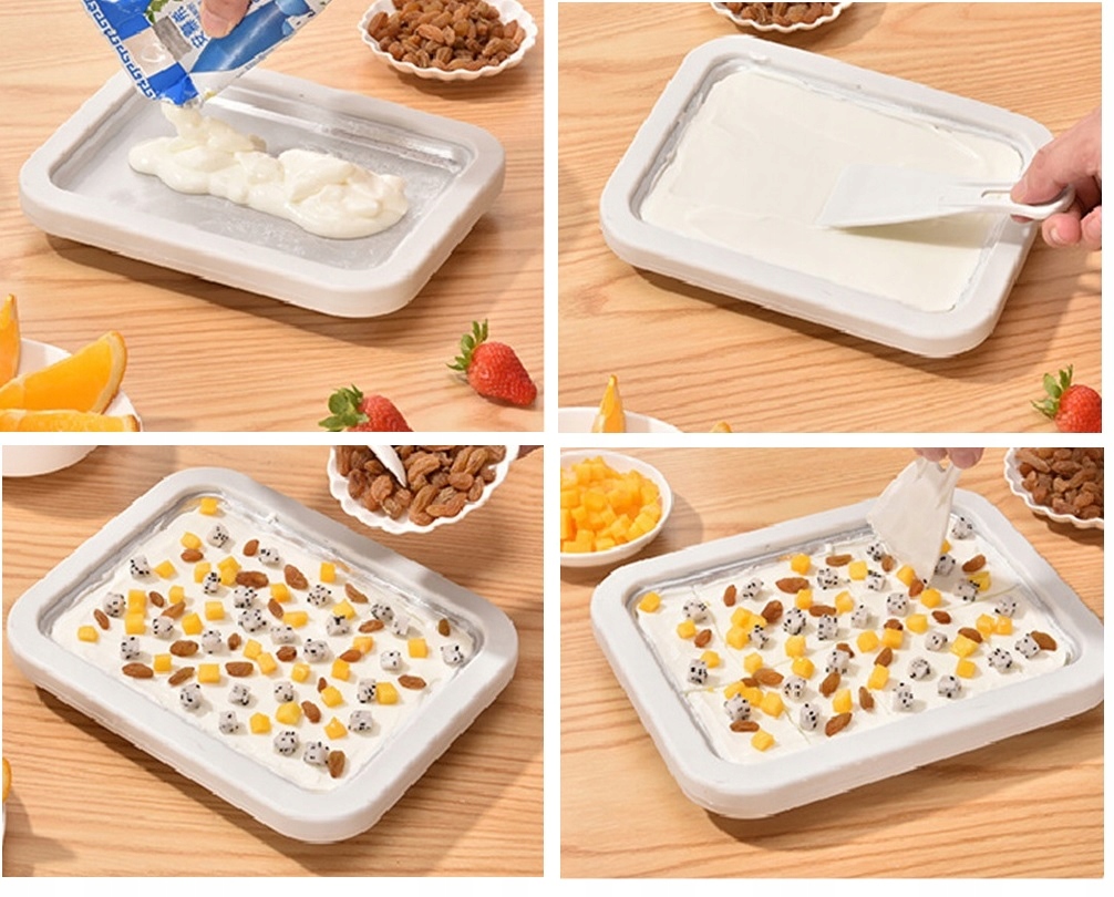 MASZYNA DO ROBIENIA LODÓW W DOMU LODY TAJSKIE ZESTAW TACA + PRZEPISY GRATIS Model Taca do lodów