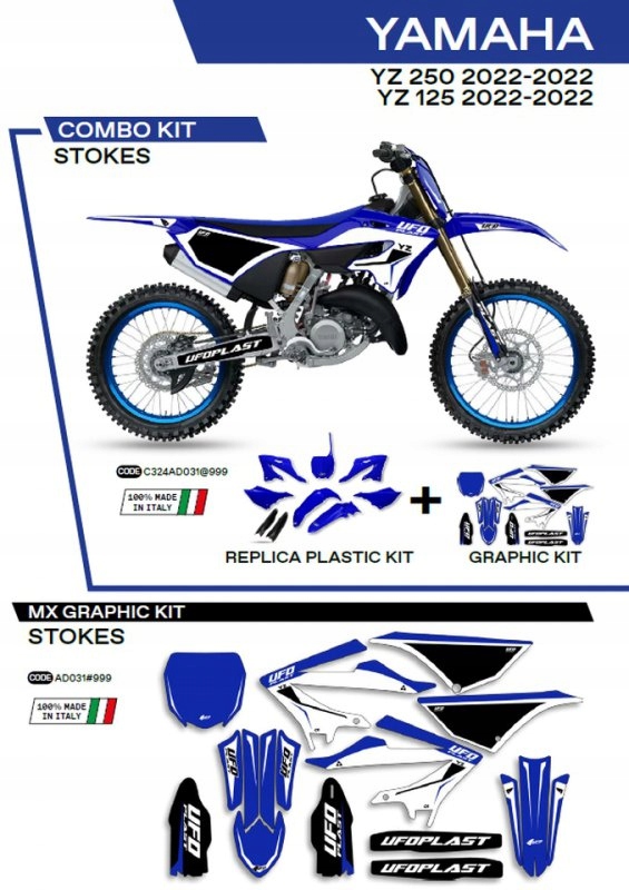 Sada Plastov A Nálepiek (oklein) Yamaha Yz 125/250 22