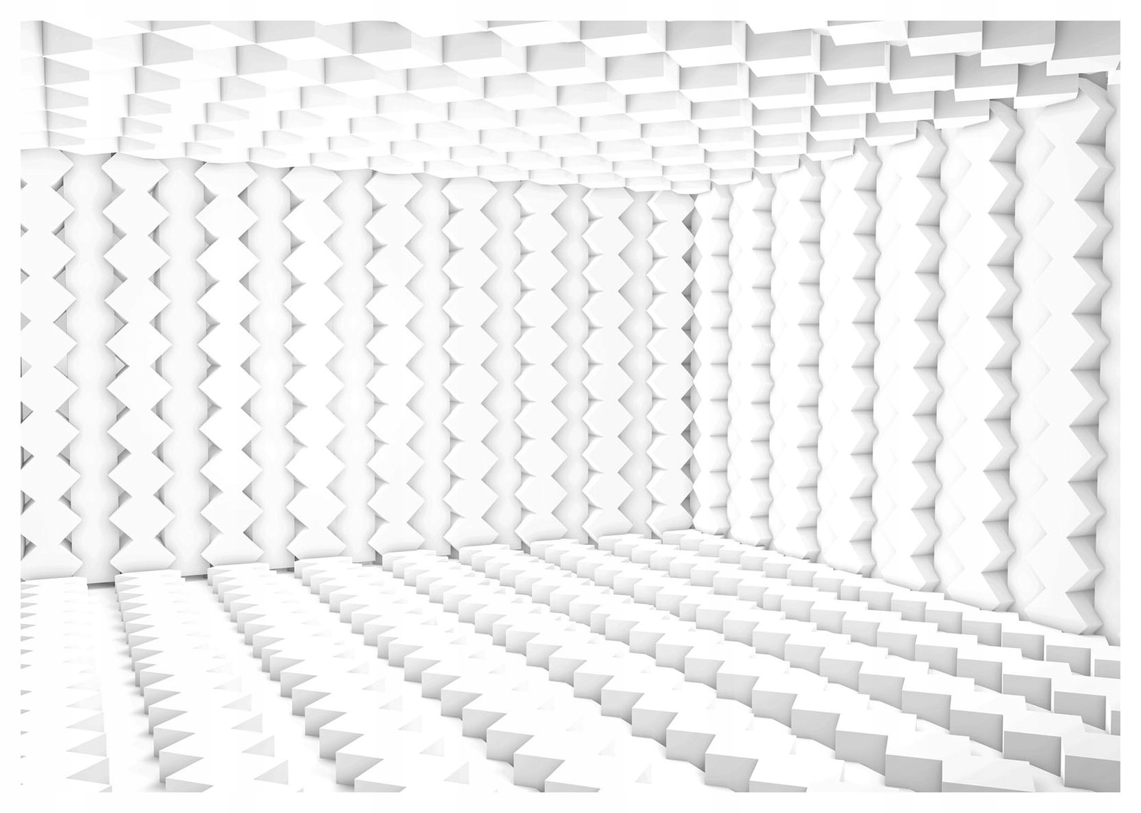 Vliesová fototapeta Bílé geometrické 3D figurky Efekt 250x175 lepidlo