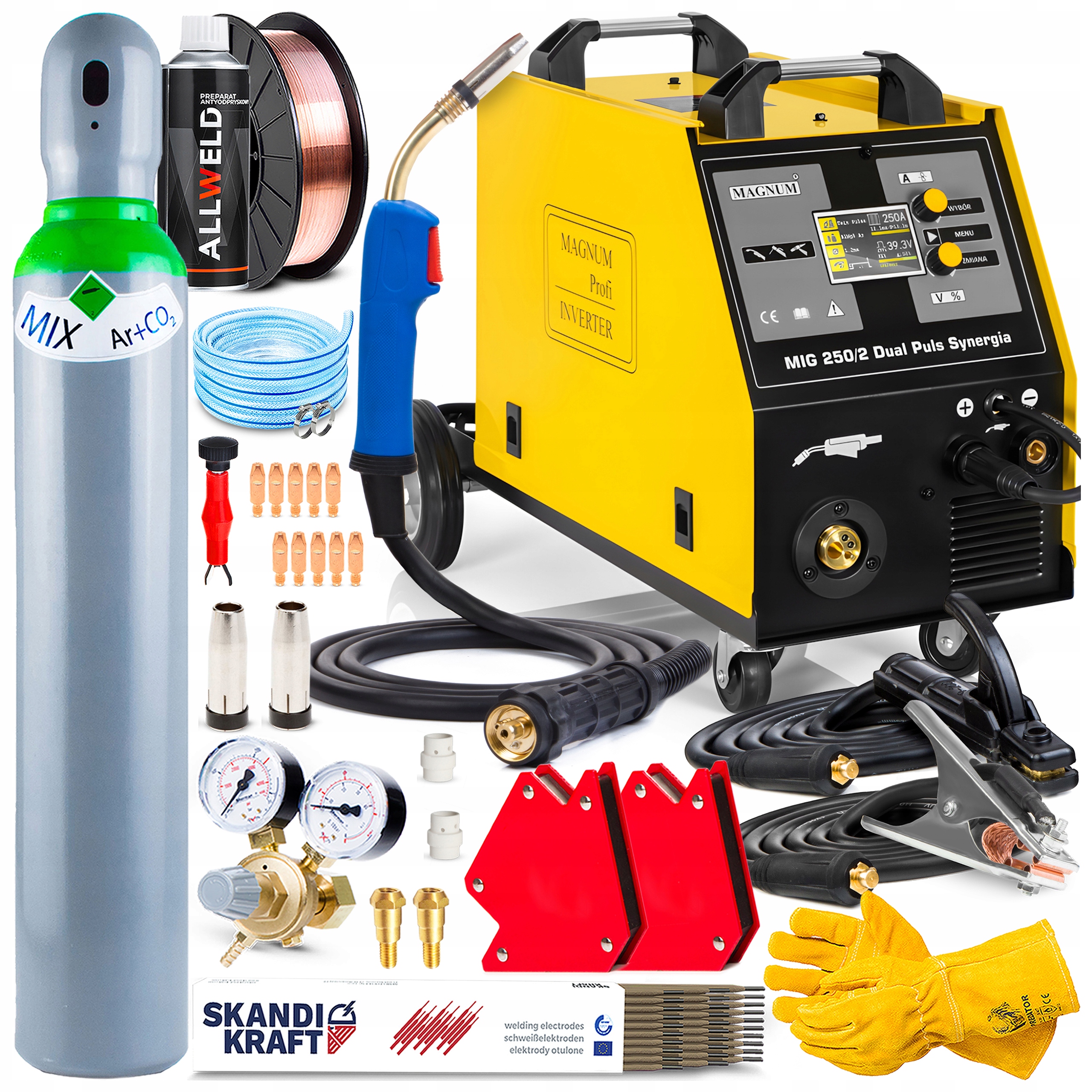 Svařovací Stroj Migomat Magnum Mig 250/2 Dual Puls Synergie 4X4 250A 230V 400V 4T