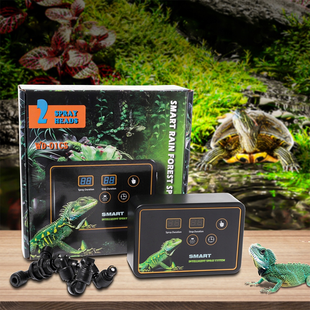 Levně Zavlažovač Zvlhčovač Do Terária Pro Plazy Trysky 360° Programátor