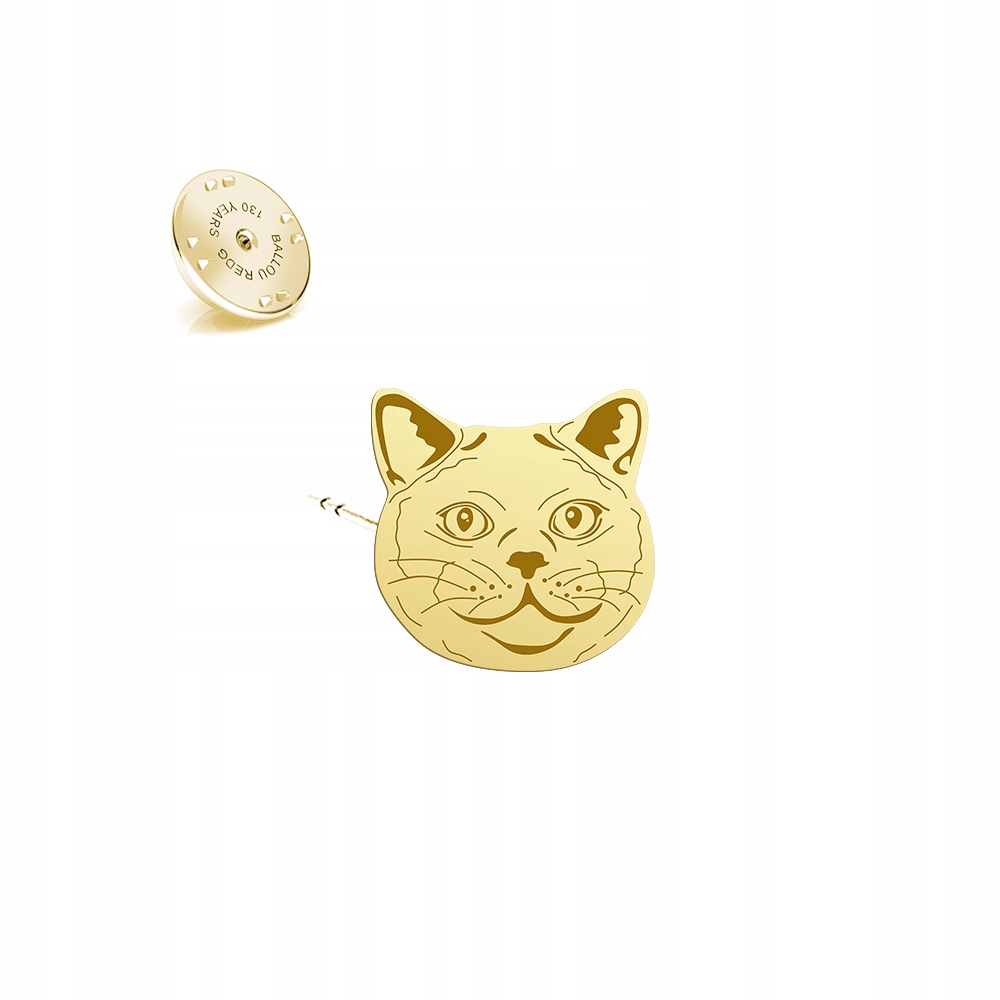 Odznak British Shorthair Cat 925 Šperky Dárek Žena Dedikace