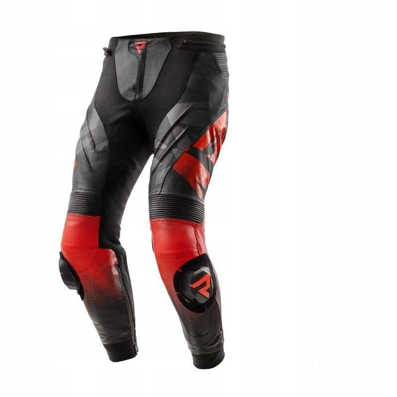 Kožené nohavice Rebelhorn Inferno Black/fluo Red čierne červené Darčeky