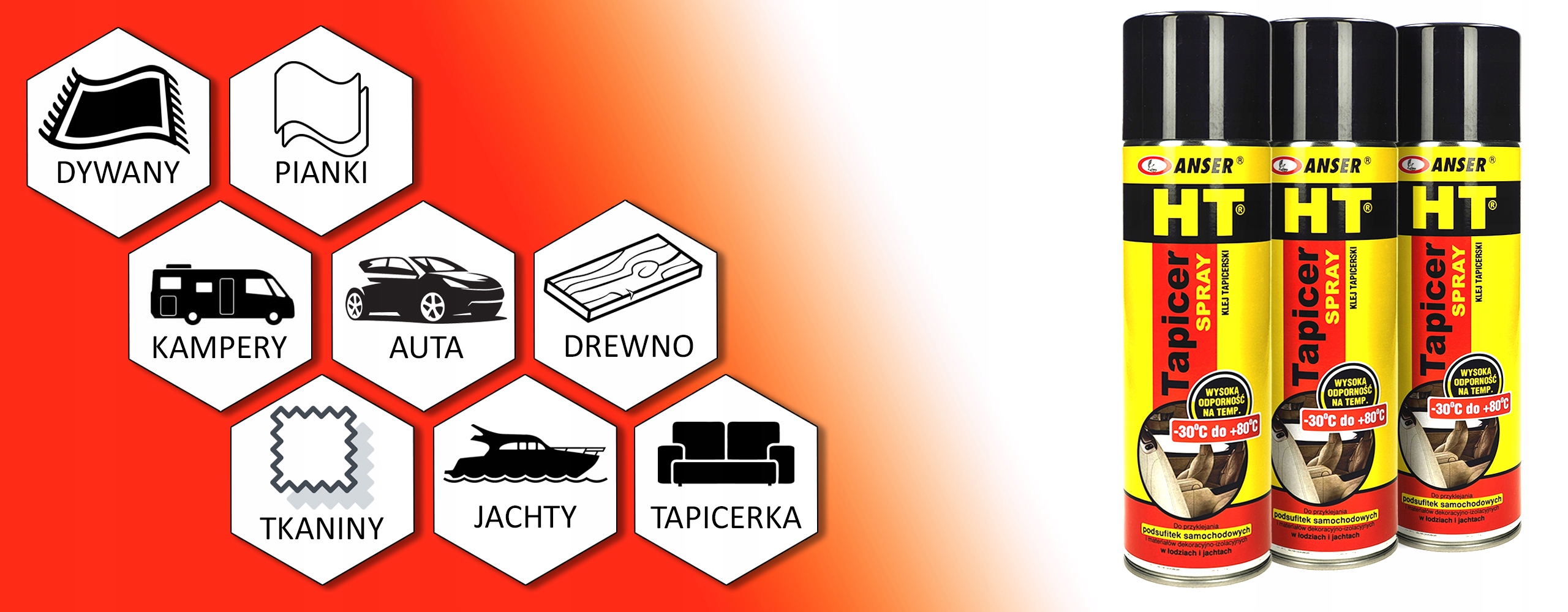 KLEJ TAPICER HT SPRAY PROFESJONALNY PODSUFITKI 0,5 Marka Iberis
