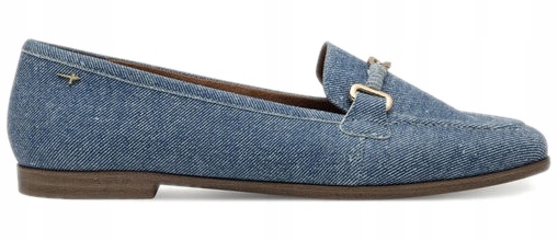 Tamaris dámské kožené džínové mokasíny modré, velikost 39