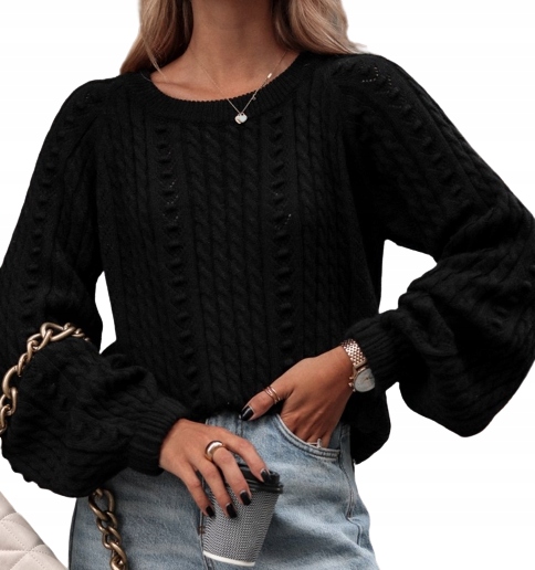 Cocomore Ažurový svetr černý New