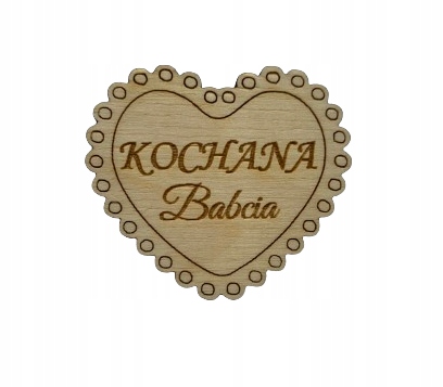 Serce z napisem Kochana Babcia Dzień Babci scrapki dekor decoupage Diy