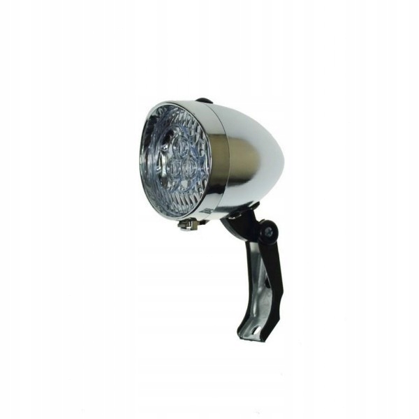 

Lampa przednia /bateryjna/ 3 Led Retro srebrna