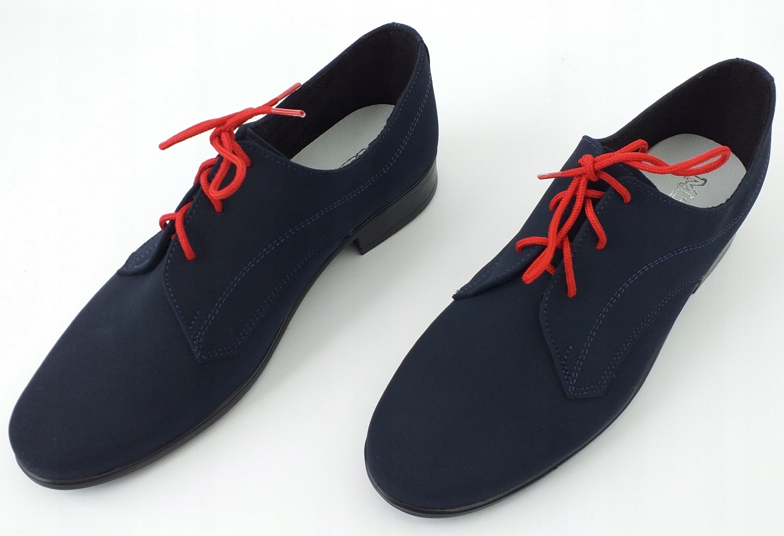 MIKO PÓŁBUTY KOMUNIJNE ZAMSZOWE WIZYTOWE GRANAT 33 Kolor niebieski