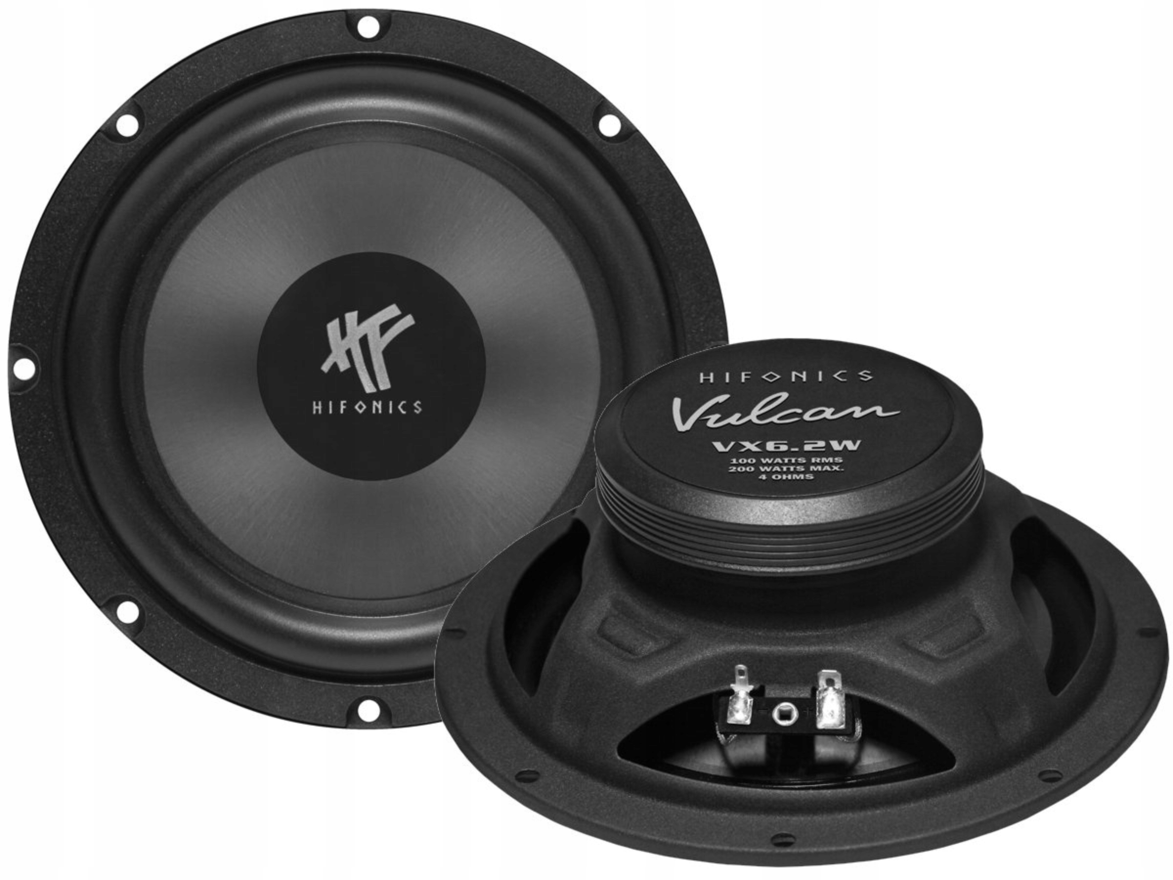 HiFonics VX6.2W Stredne Nízkotonové reproduktory Woofery 16,5cm 100W Výkonné
