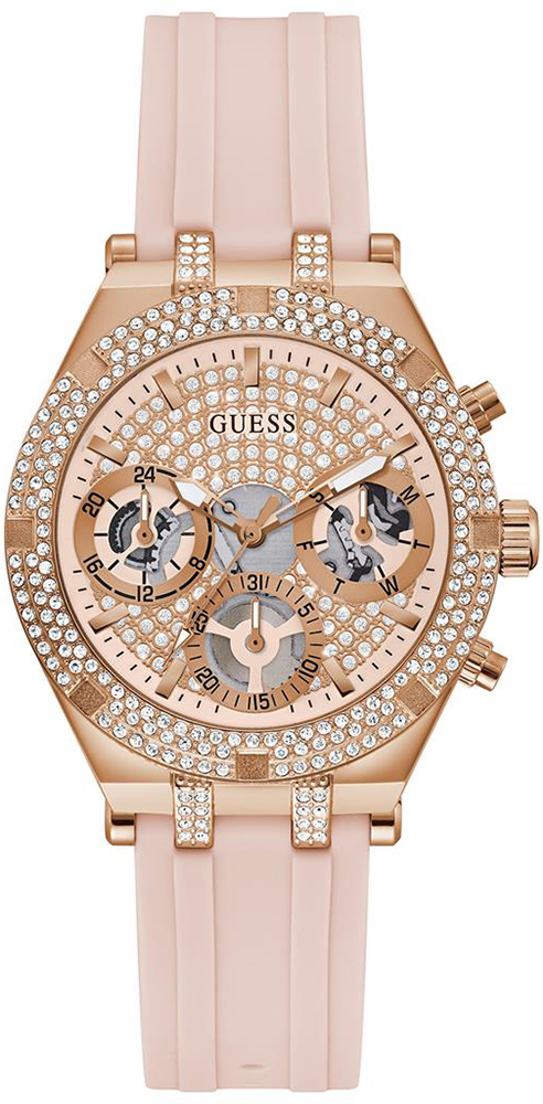 Guess dámské hodinky GW0407L3 růžové zlato růžový řemínek