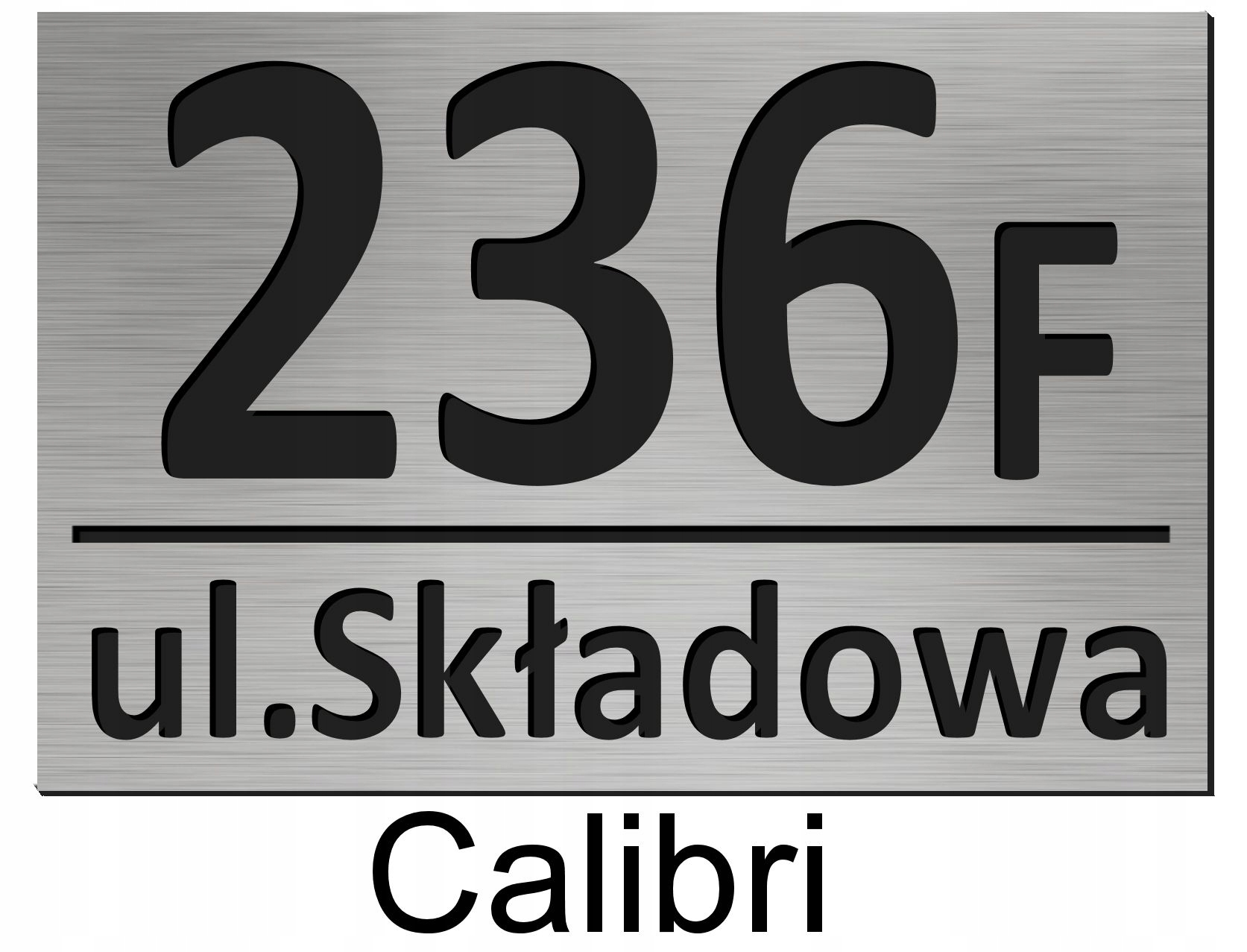 Tablica adresowa Aluminium nr Tabliczka Numer Domu Wysokość produktu 20 cm