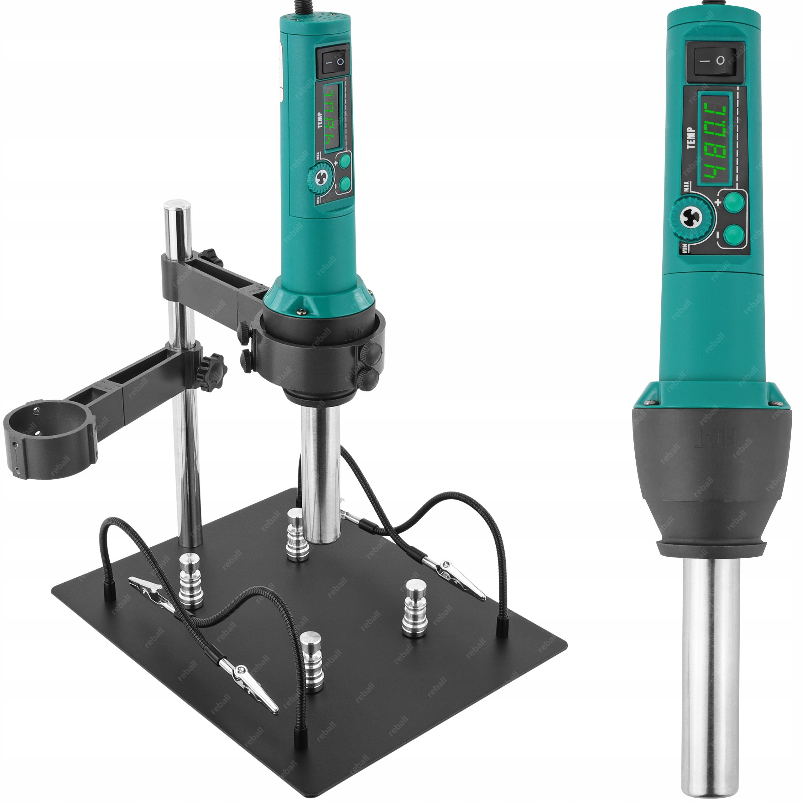 Set Držák RT0416 Hotair Horkovzdušná Pistole Yihua 8858-I Třetí Ruka Stojan Na Baňky