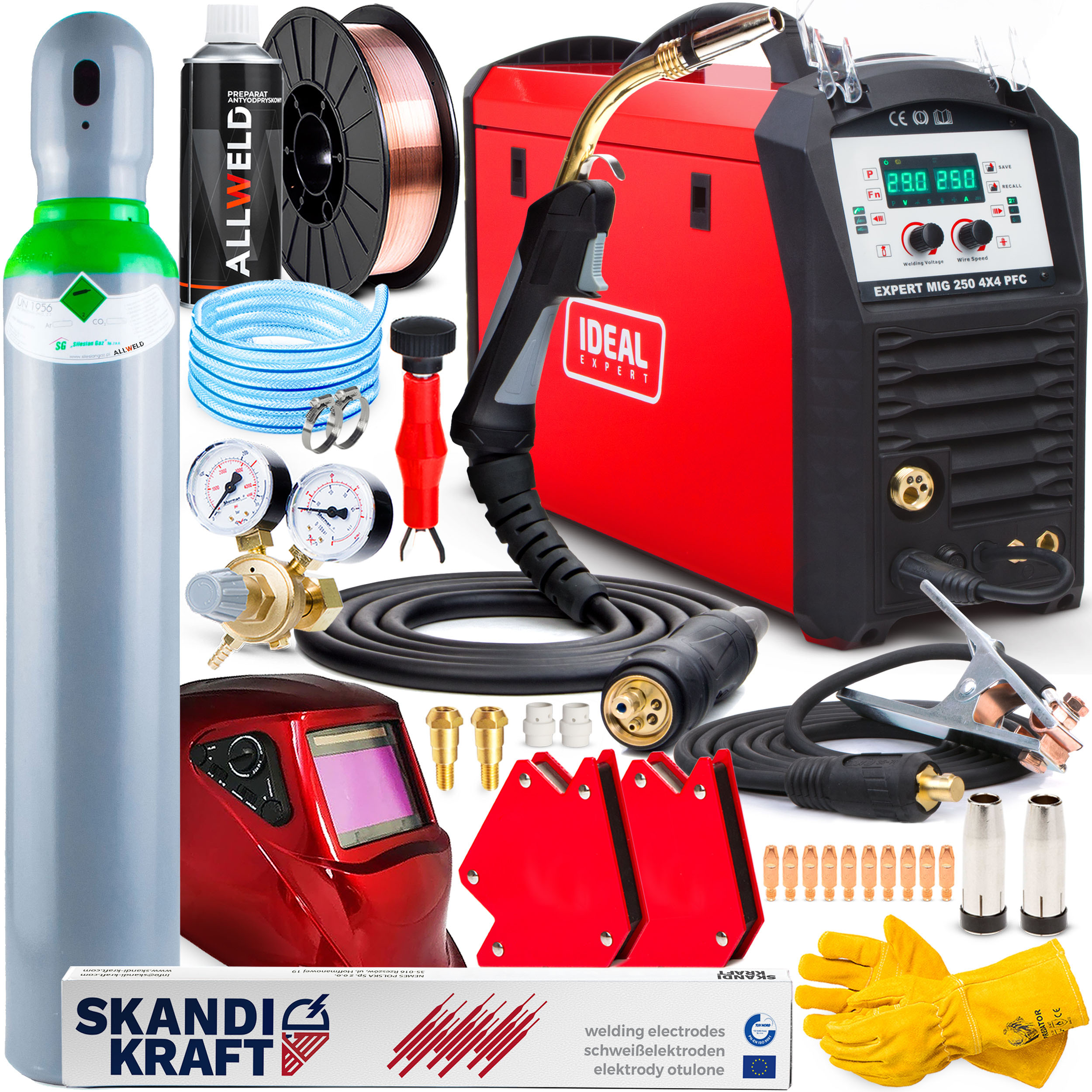 Svářečka Migomat Ideal Expert Mig 250 4X4 Pfc Mma Tig Hliník 230V 250A