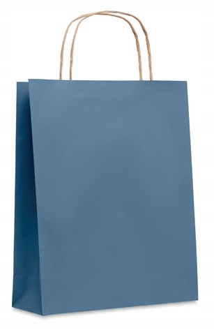 TORBA PAPIEROWA 210x180x80mm 90gr EKO NIEBIESKA Prezentowa