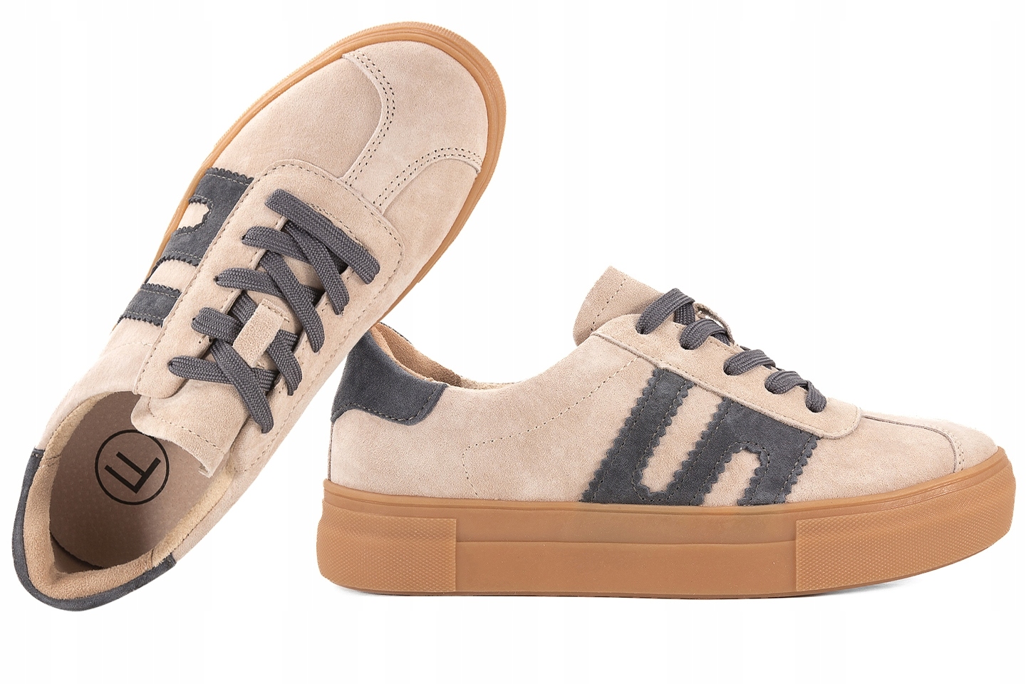 Filippo DP6798 Dámské Sportovní Polobotky Kožené Béžové 40 Béžová