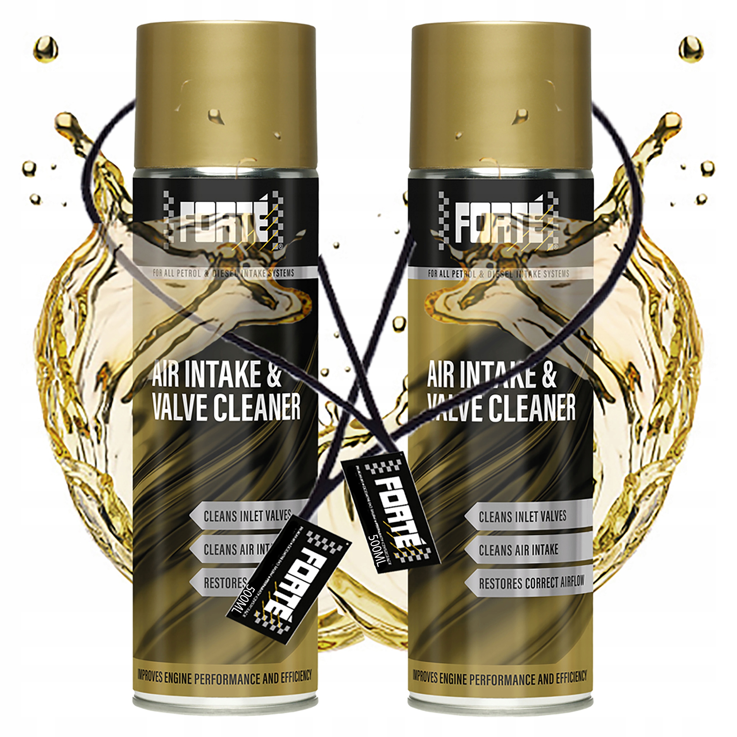 2x Forte Air Intake & Valve Cleaner Benzín Diesel Čistí Ventily Z Nagaru