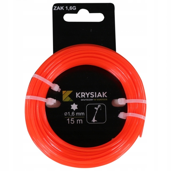 

Wytrzymała Żyłka tnąca 1,6 mm x 15m gwiazdka