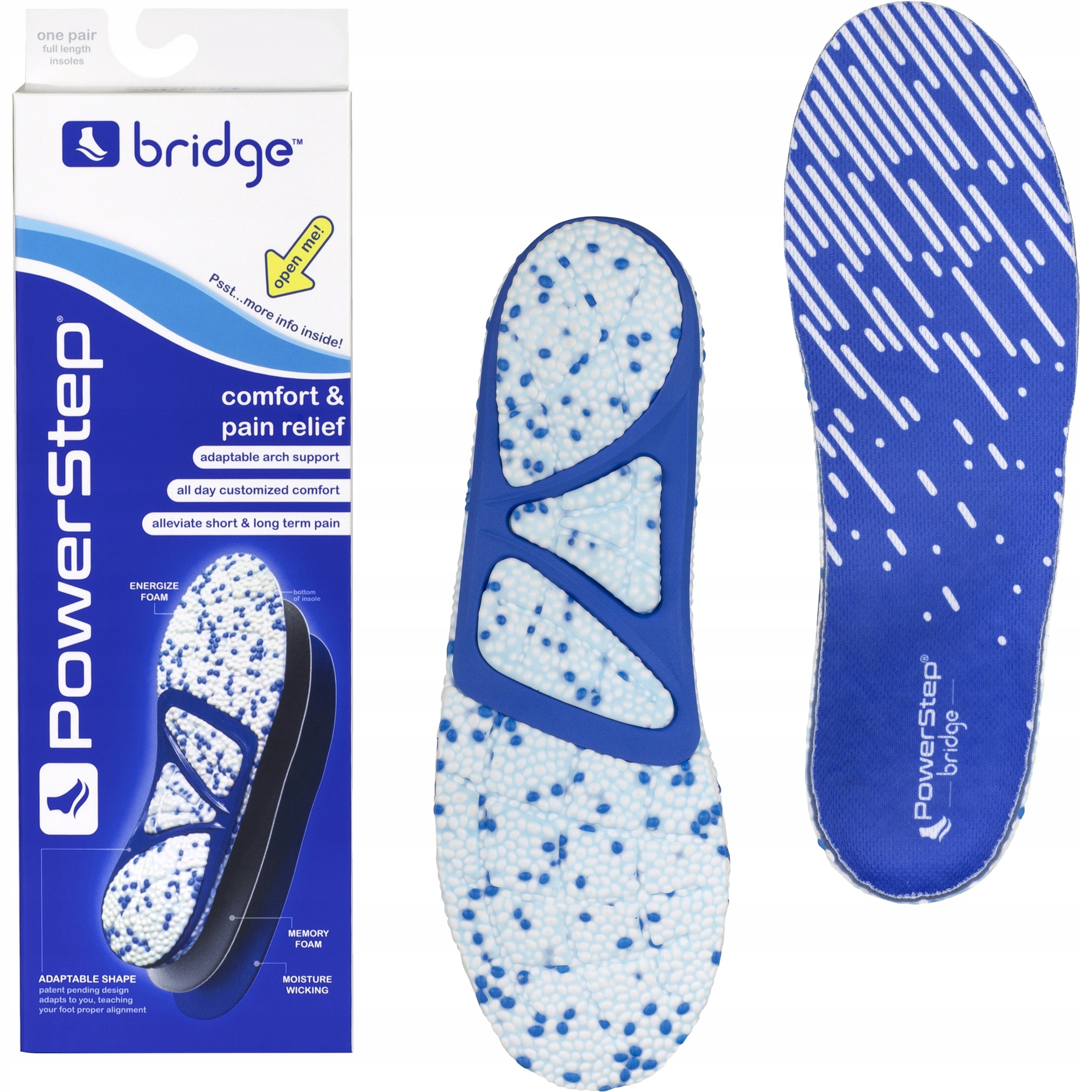 Wkładki do Butów Amortyzujące na Codzień Powerstep Bridge