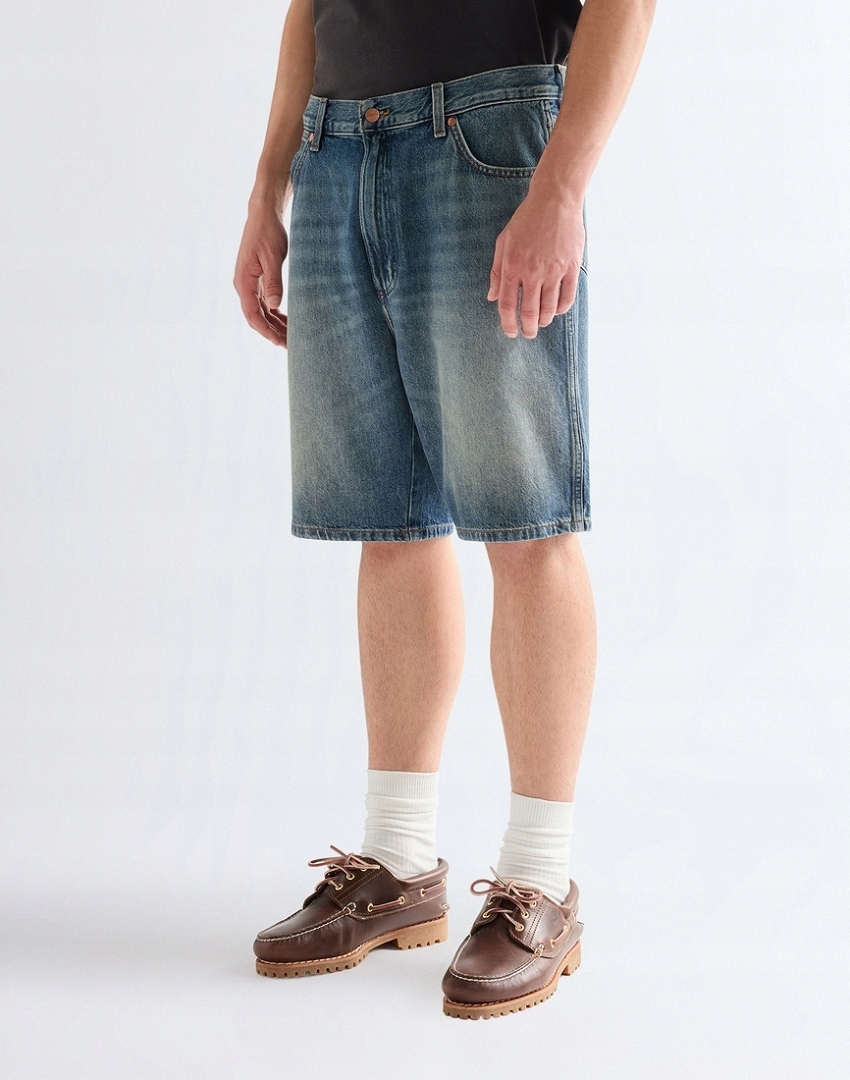 Pánské džínové šortky Wrangler Cowboy Shorts Dusk 112378441 W34 Kraťasy