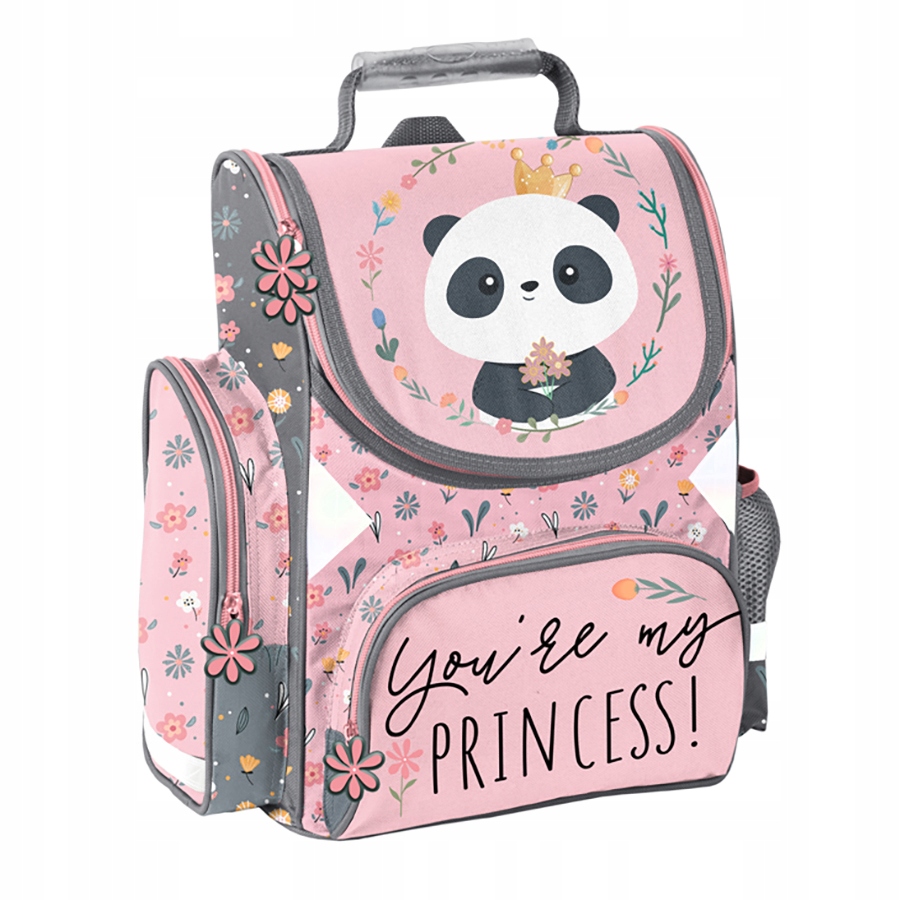 TORNISTER SZKOLNY PASO PANDA DLA DZIEWCZYNKI KWIAT