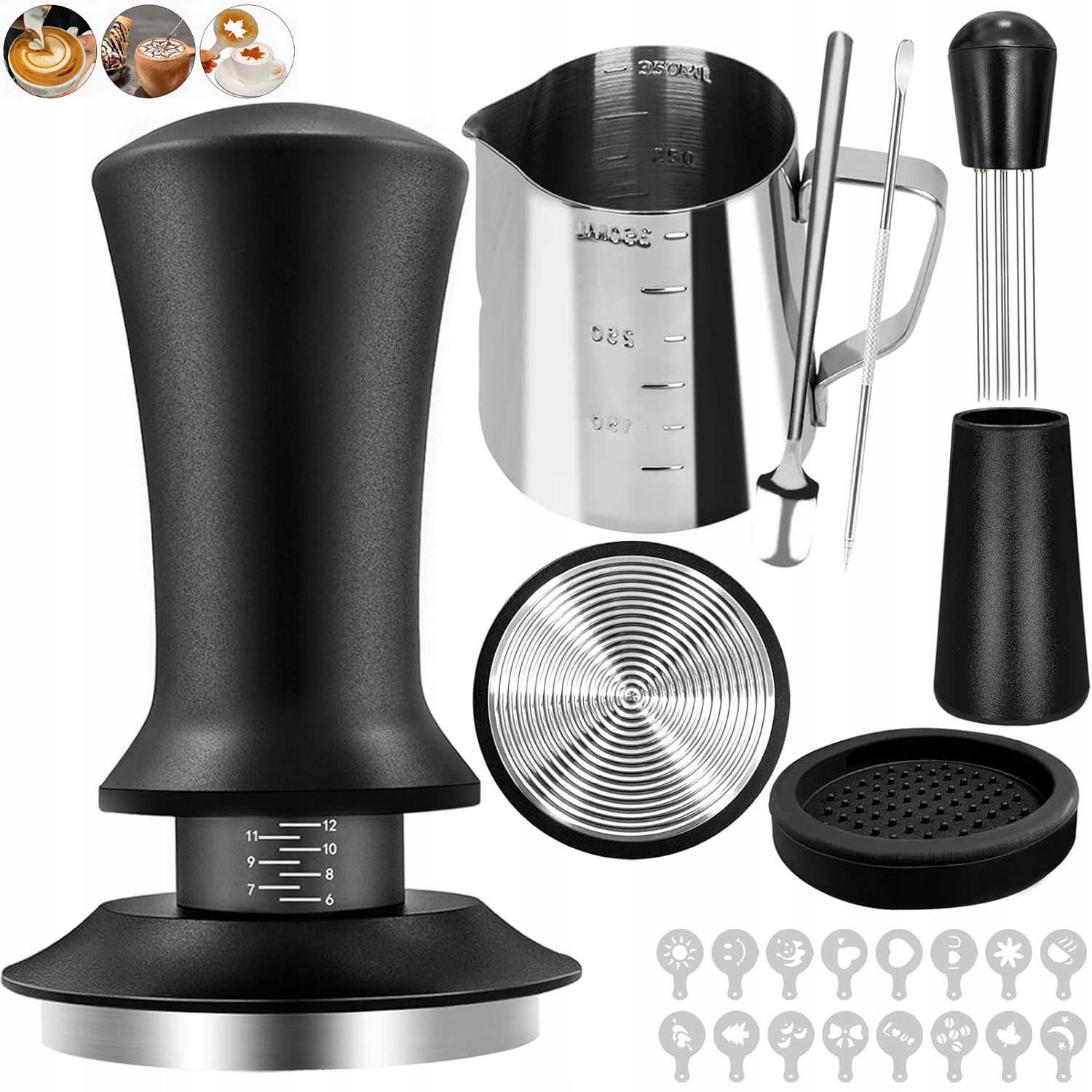 Příslušenství K Espresso Kávovaru 51 MM Tamper Džbán Latte Art Sada Barista