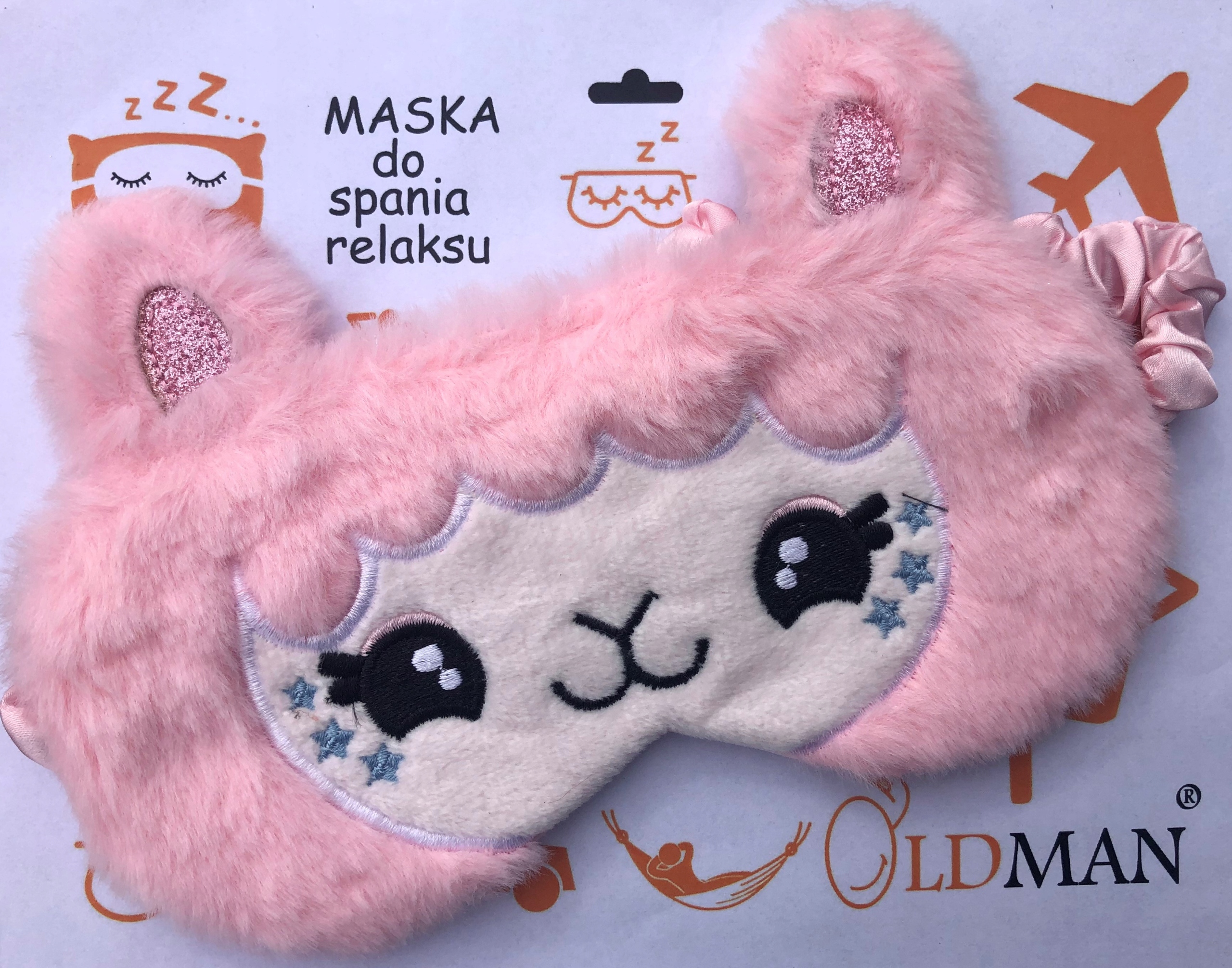 OPASKA NA OCZY MASKA DO SPANIA SNU RELAKSU owca OLDMAN owieczka NA GUMCE Kod producenta OPASKA DLA DZIECI NA OCZY PLUSZOWA
